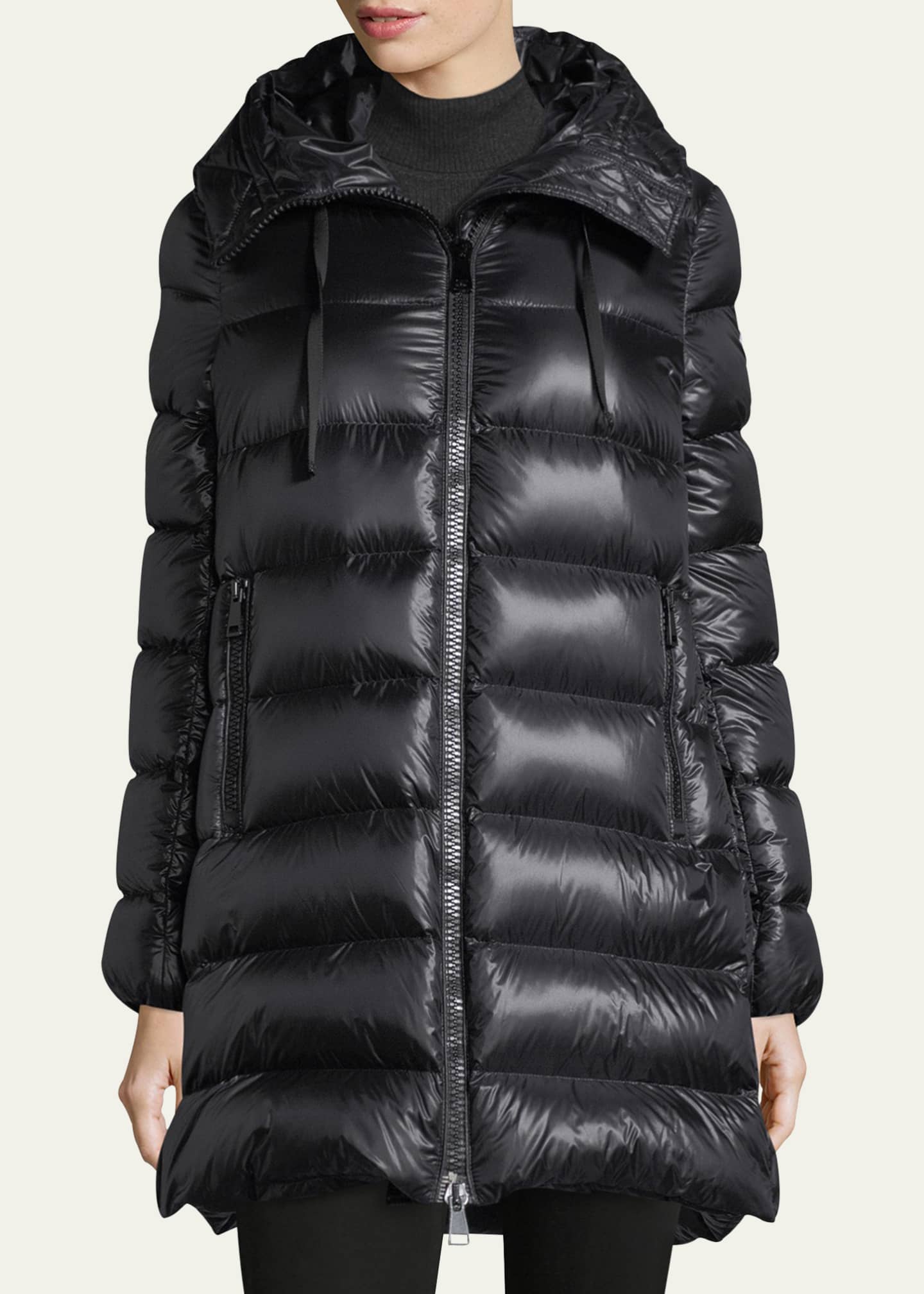 Suyen hooded long shop puffer coat