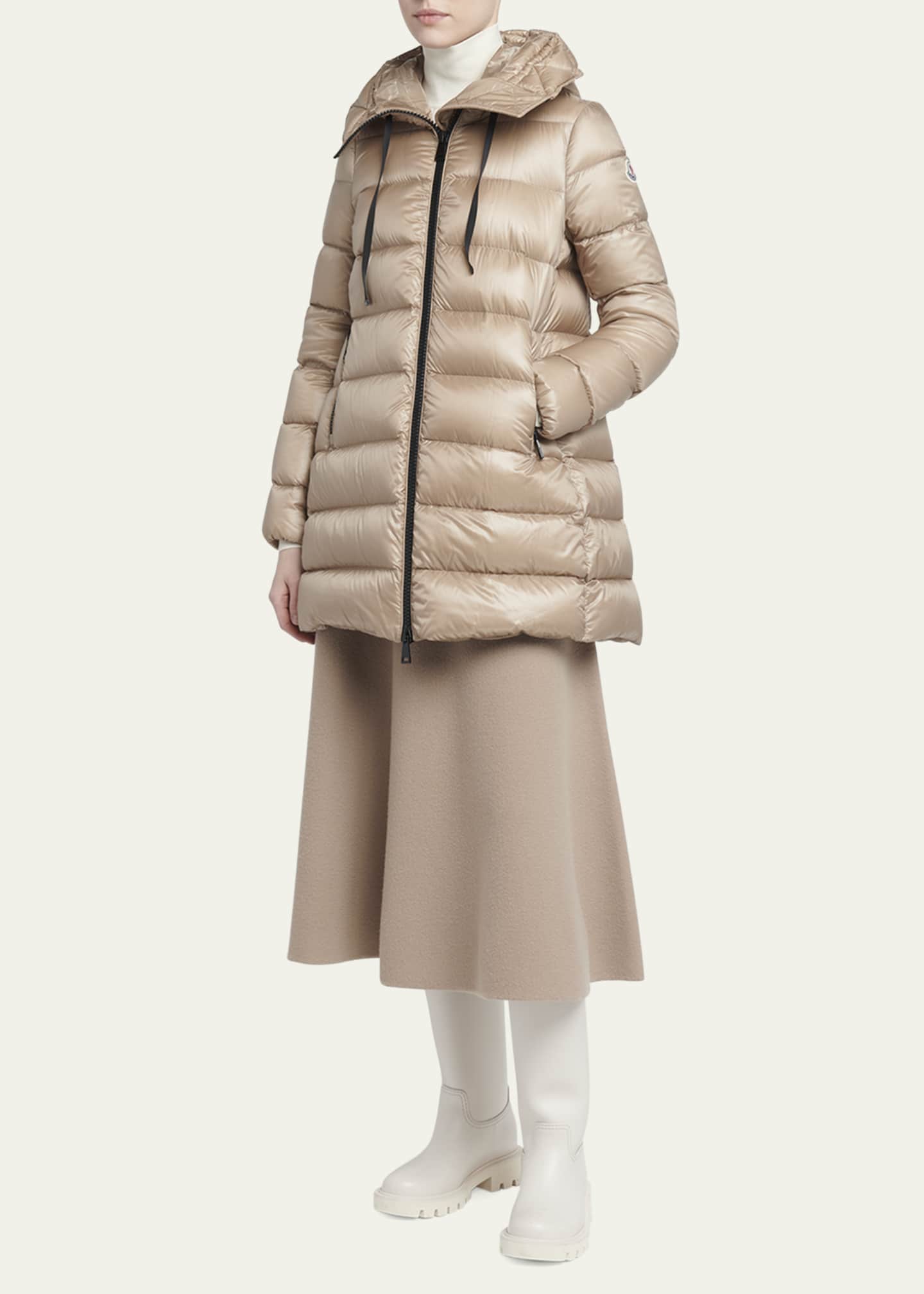 Moncler Suyen Down Quilted Nylon Hooded Parka Image 2 of 5