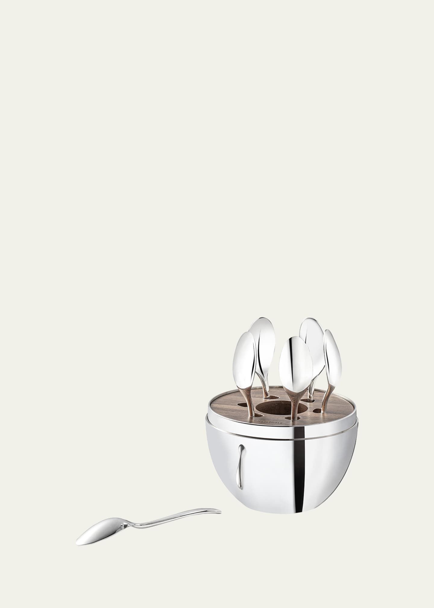 Christofle Mini Mood Silver Espresso Spoons, Set of 6 Image 2 of 3