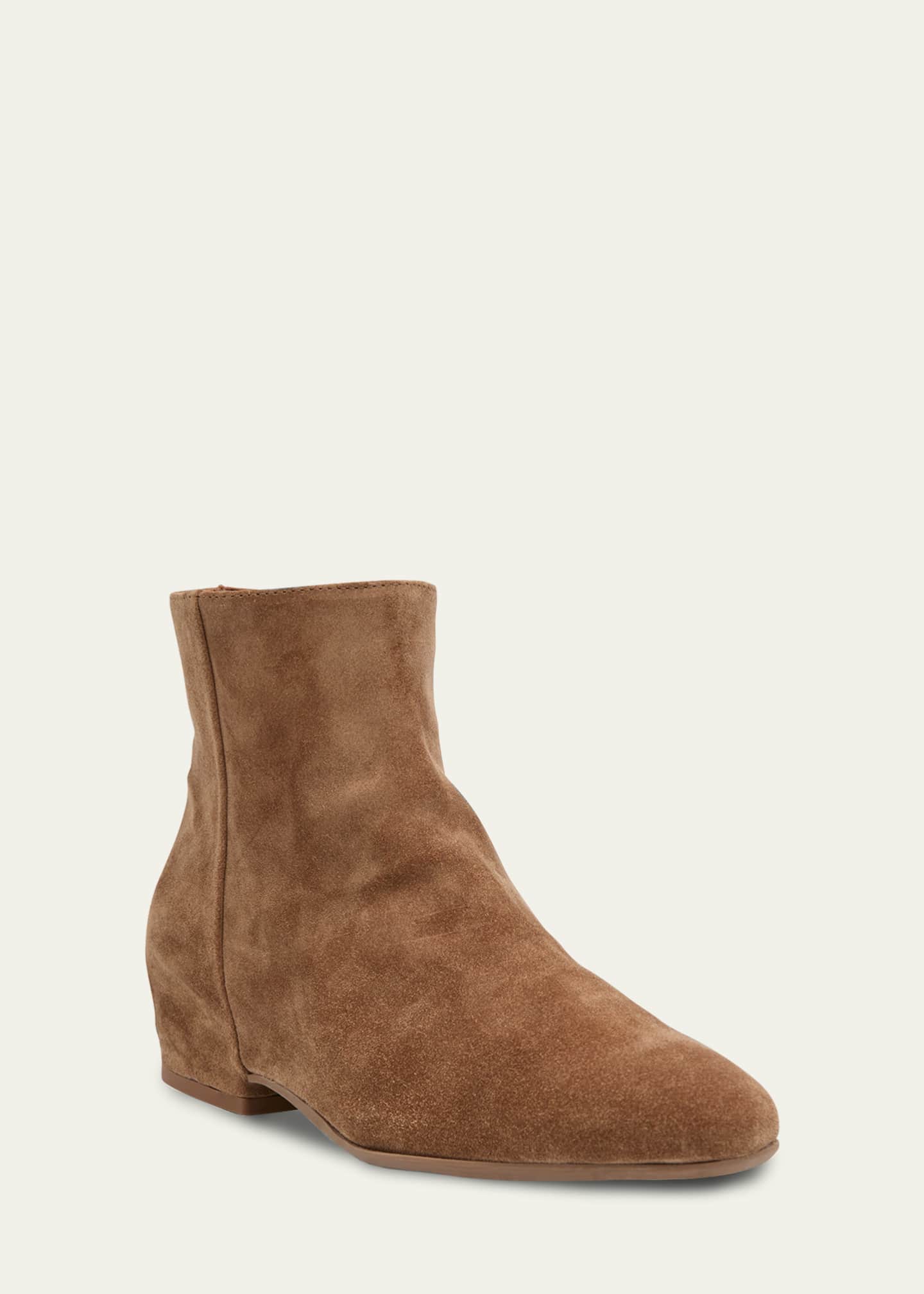 Aquatalia Ulyssa Waterproof Suede Ankle Boots with Hidden Wedge