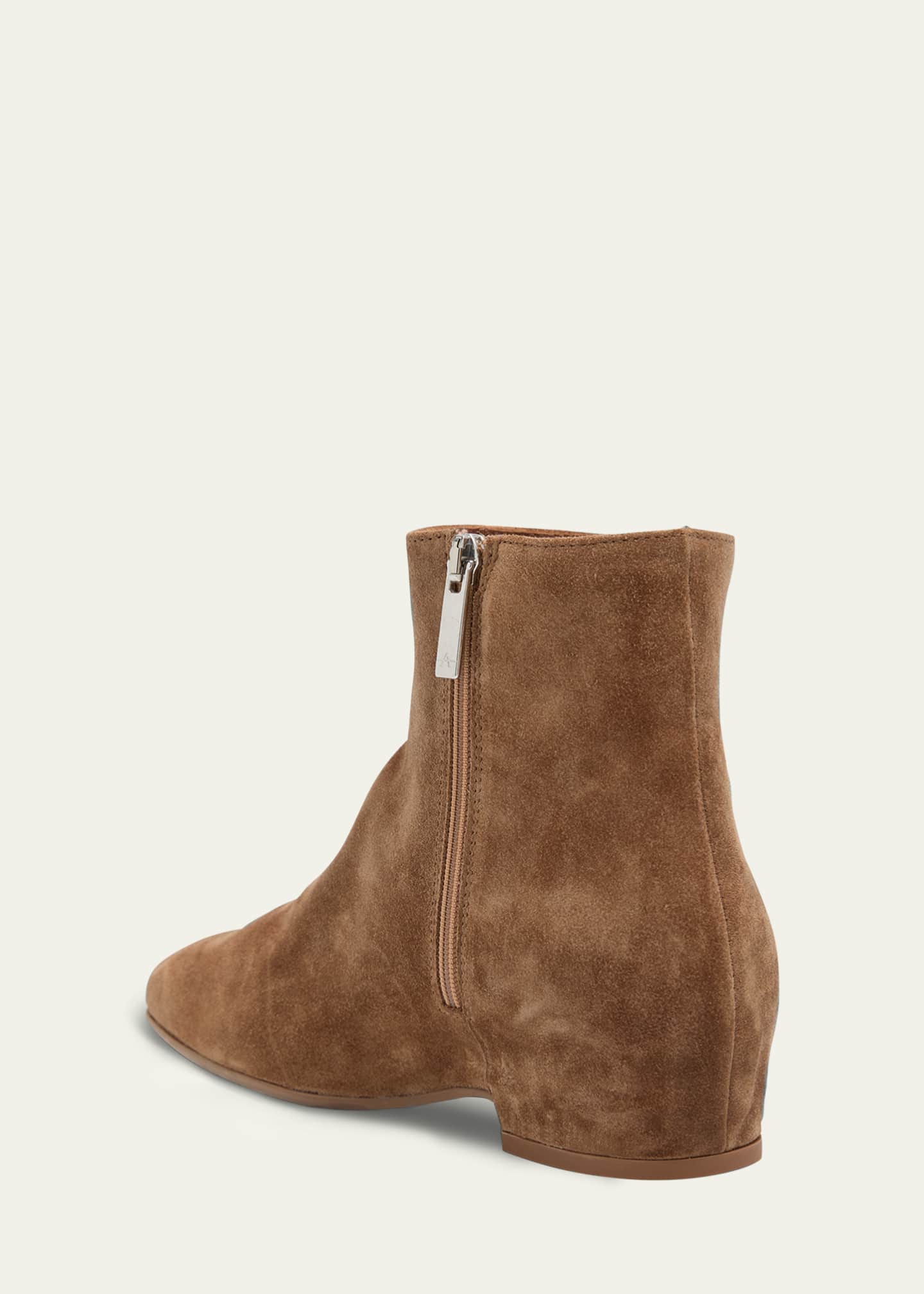 Aquatalia Ulyssa Waterproof Suede Ankle Boots with Hidden Wedge