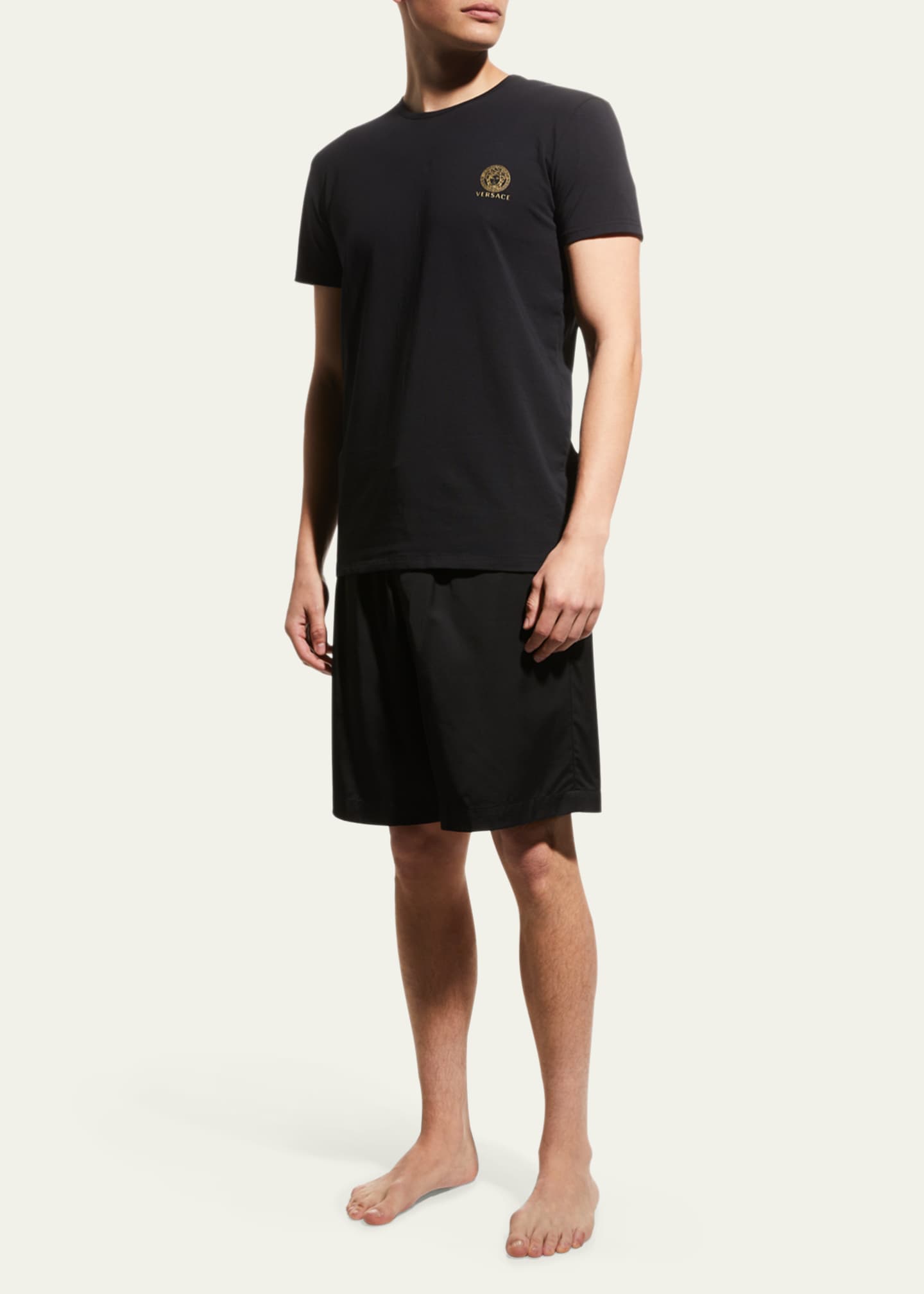 Versace Men's Medusa Logo Crewneck TShirt Bergdorf Goodman