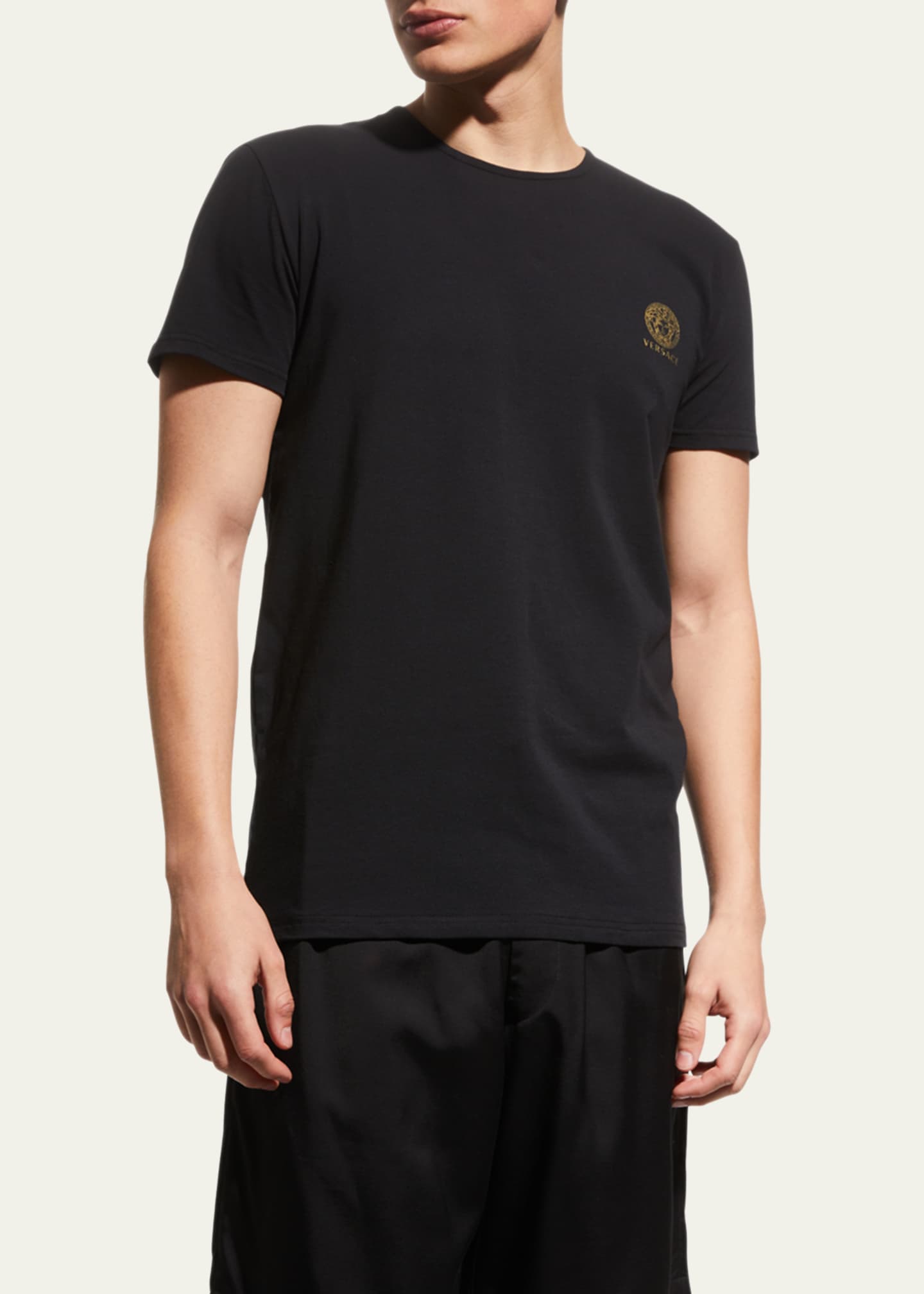 Versace Men's Medusa Logo Crewneck TShirt Bergdorf Goodman