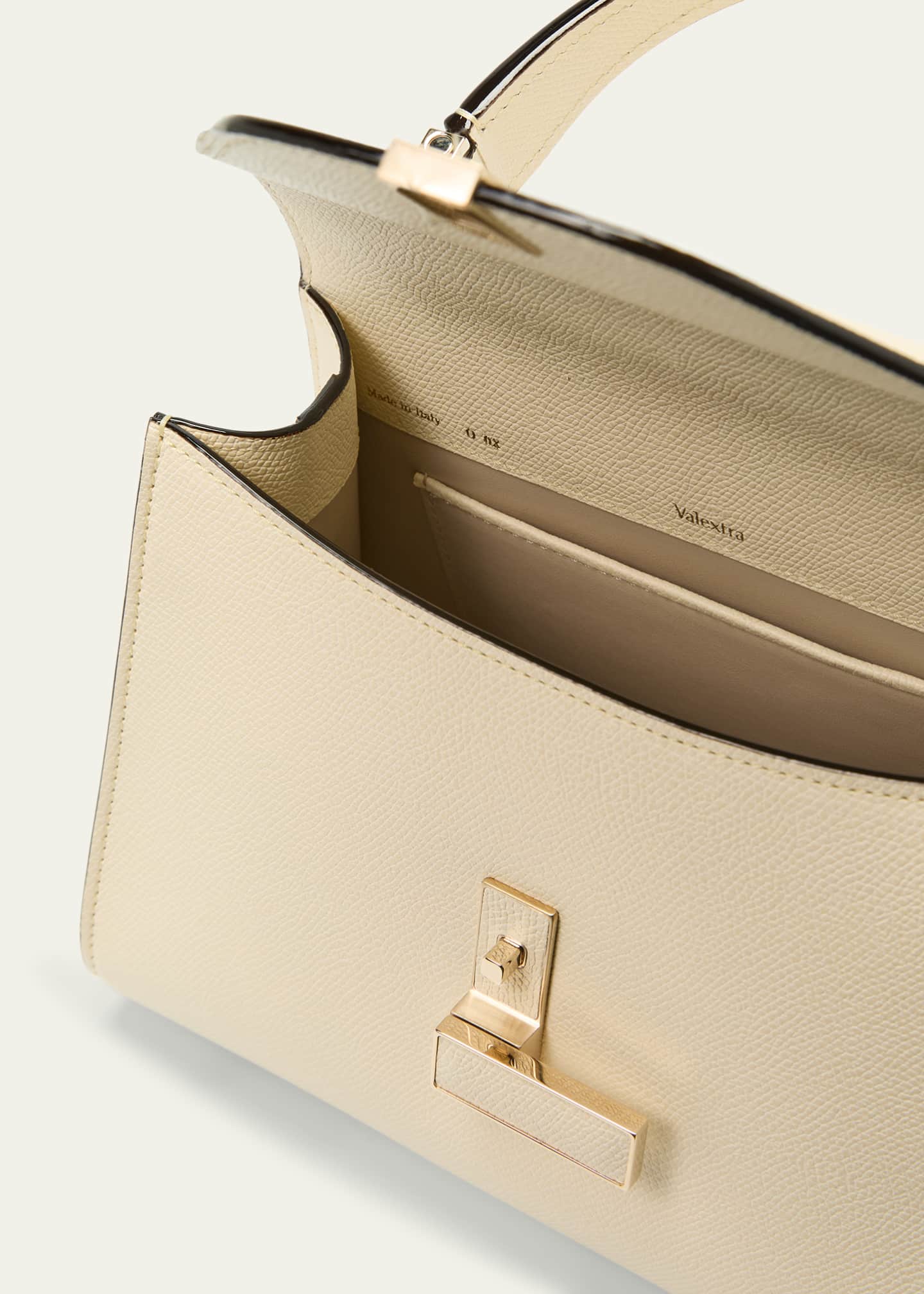 Valextra Iside Mini Leather Satchel Bag Image 4 of 5
