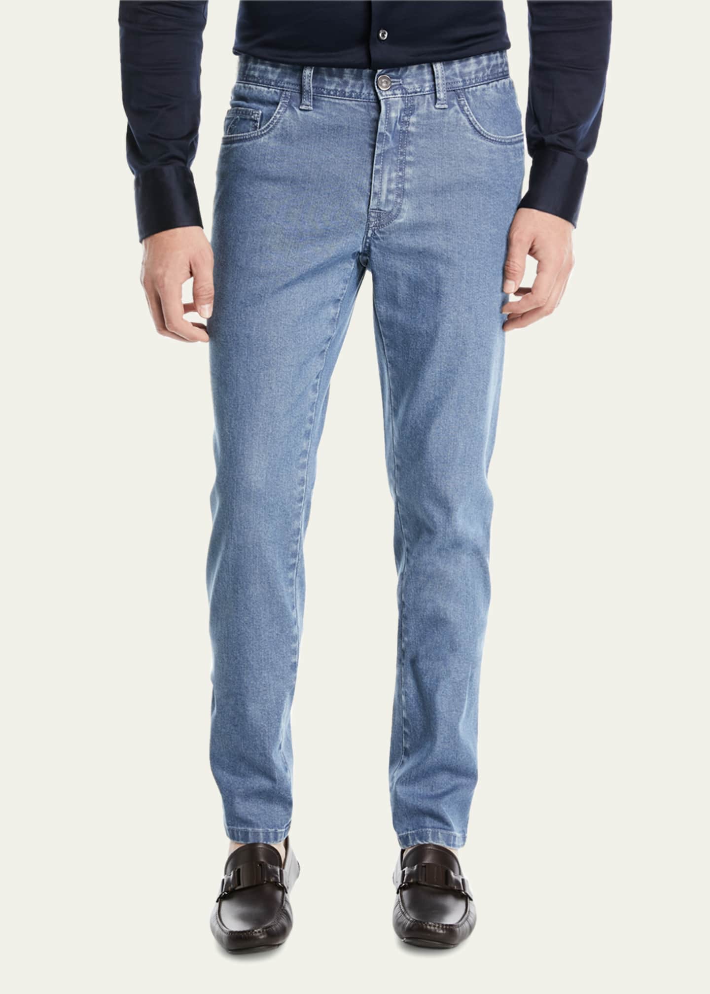 Brioni Straight-Leg Stretch Denim Jeans Image 1 of 2