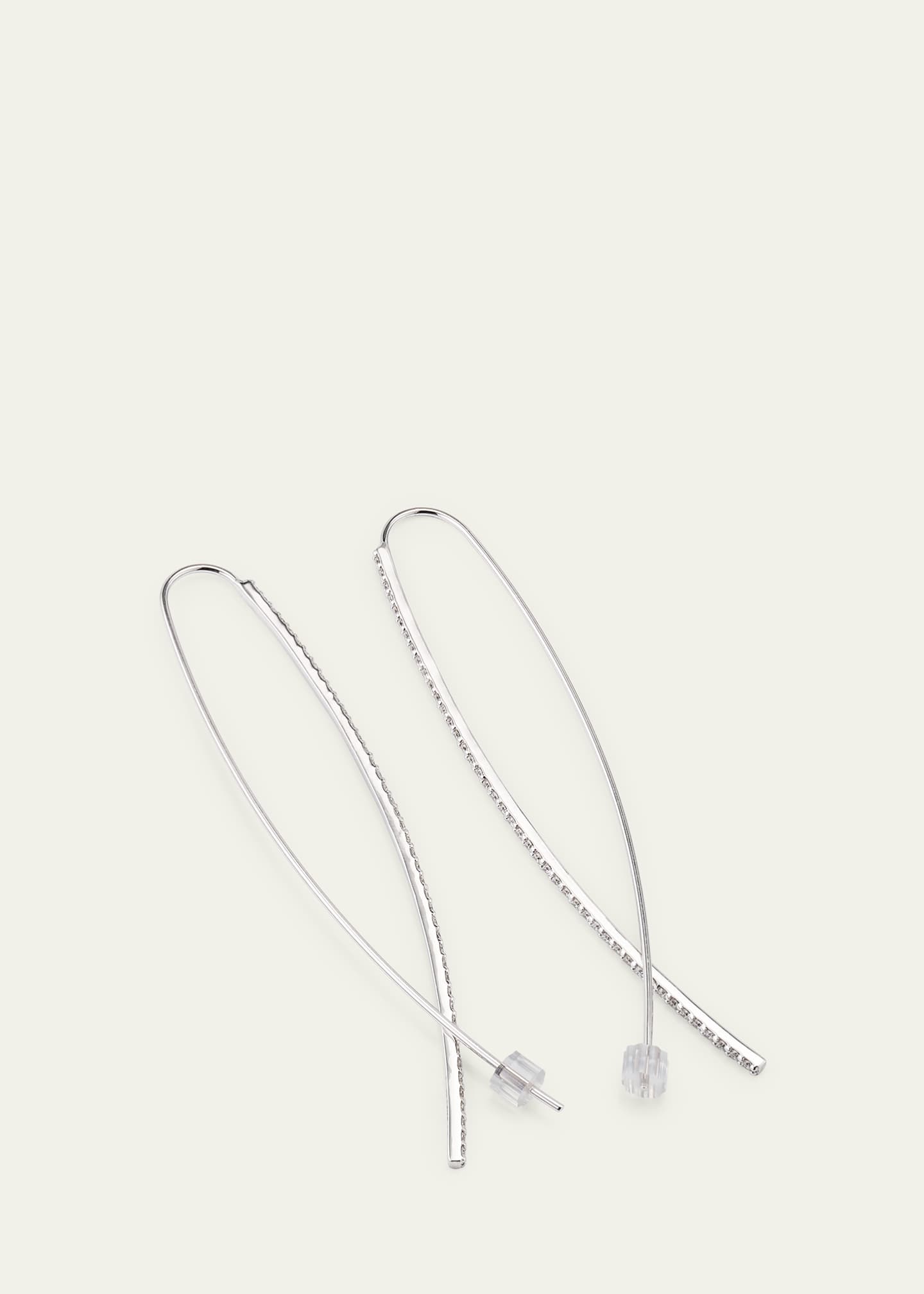 Lana Flawless Narrow Flat Upside Down Hoop Earrings Image 4 of 4