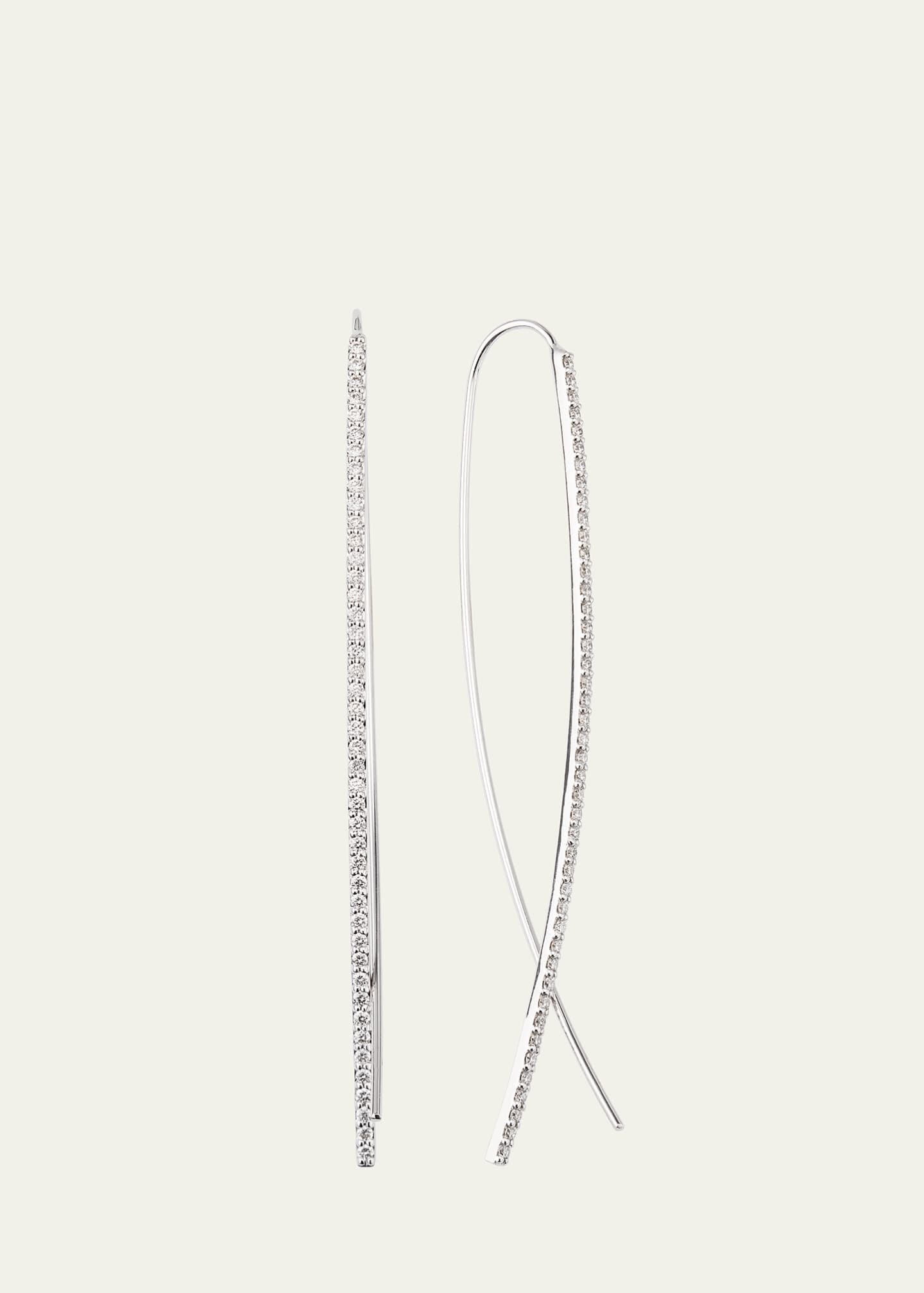 Lana Flawless Narrow Flat Upside Down Hoop Earrings Image 1 of 4