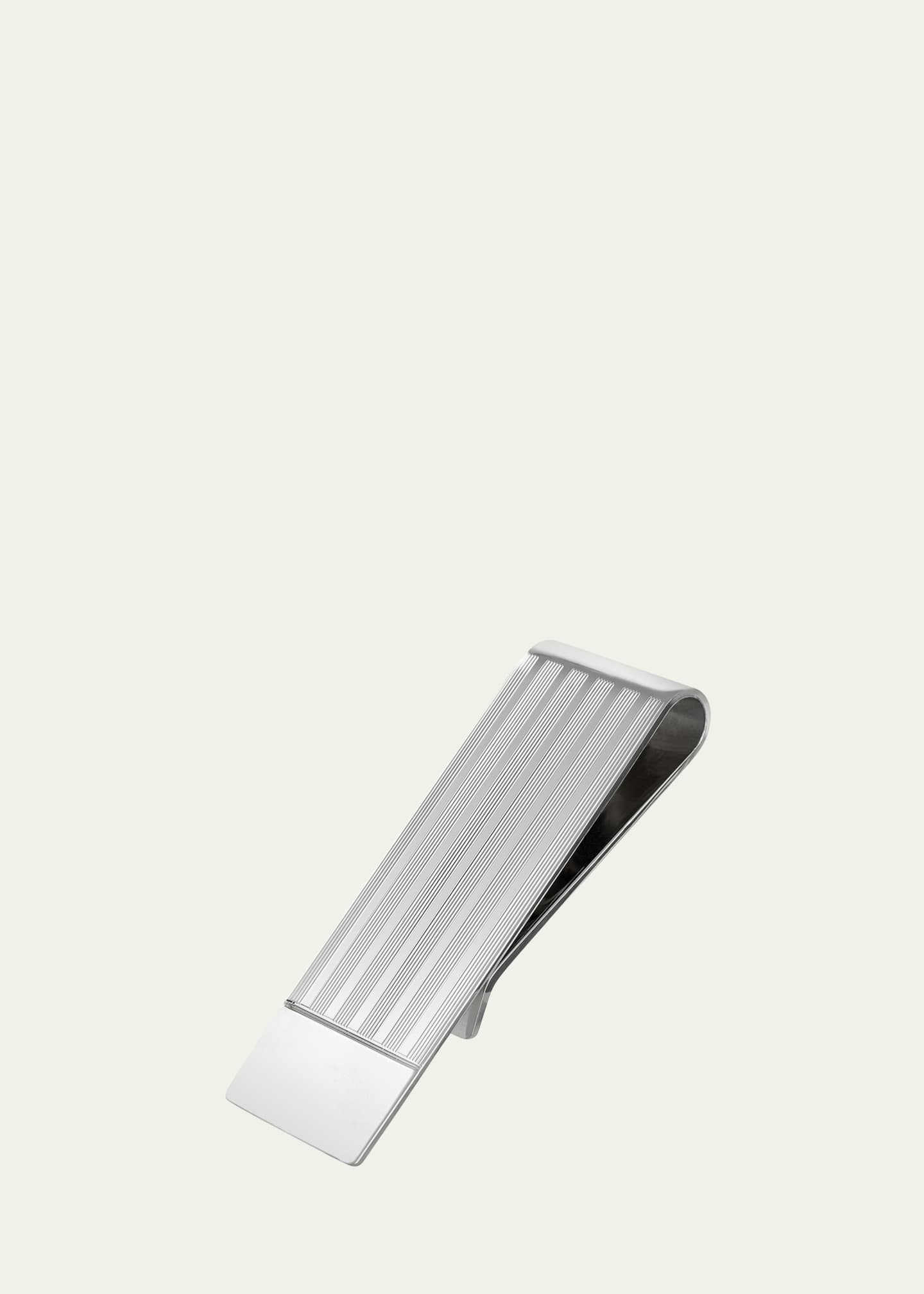 Bergdorf Goodman Men's Textured Stripe Sterling Silver Money Clip