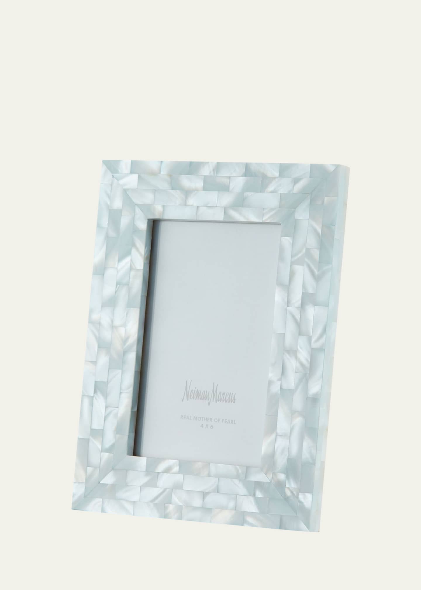 The Jws Collections Mother-of-Pearl Picture Frame, Blue, 4" x 6"