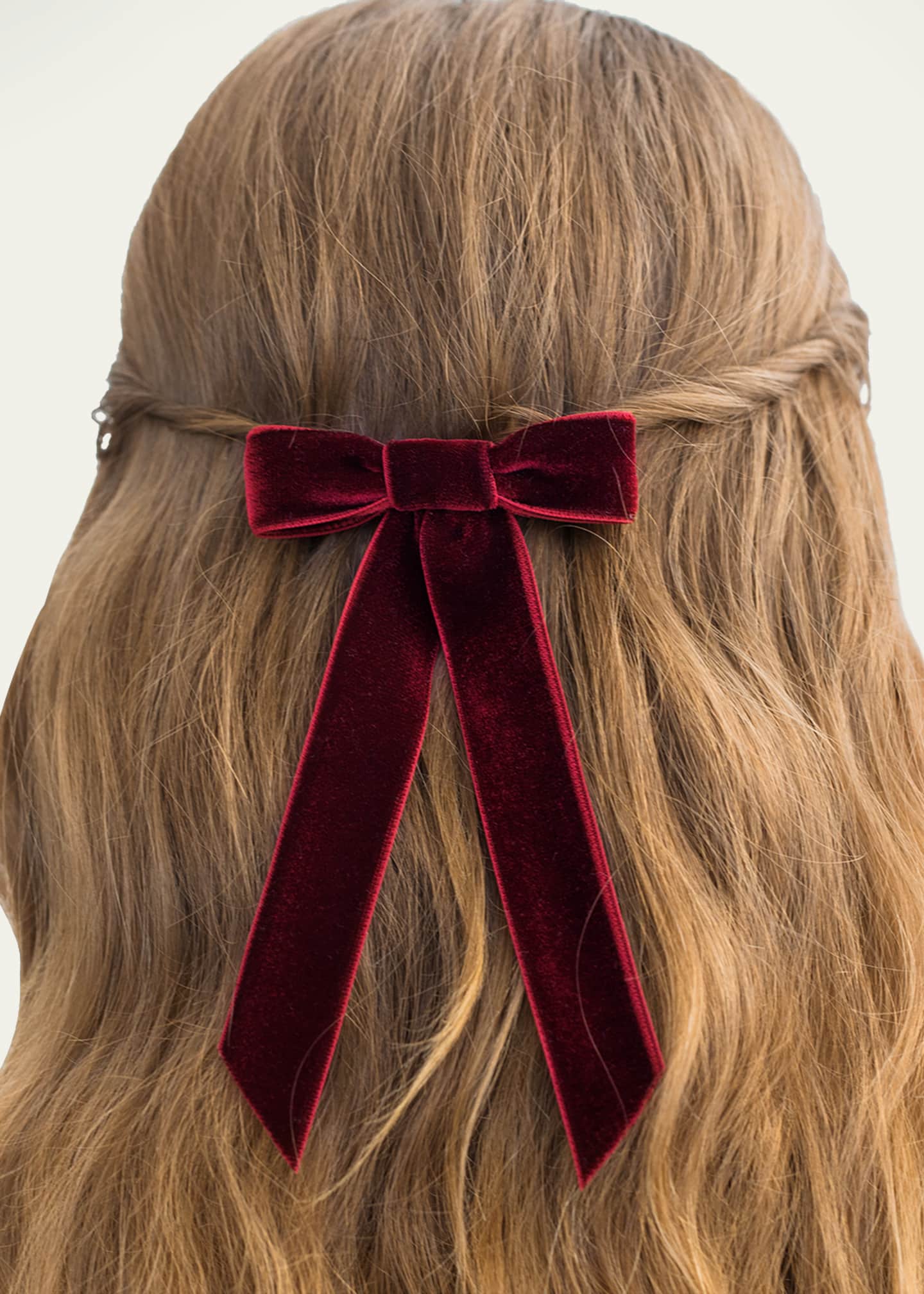 Jennifer Behr Velvet Bow Barrette Image 2 of 2