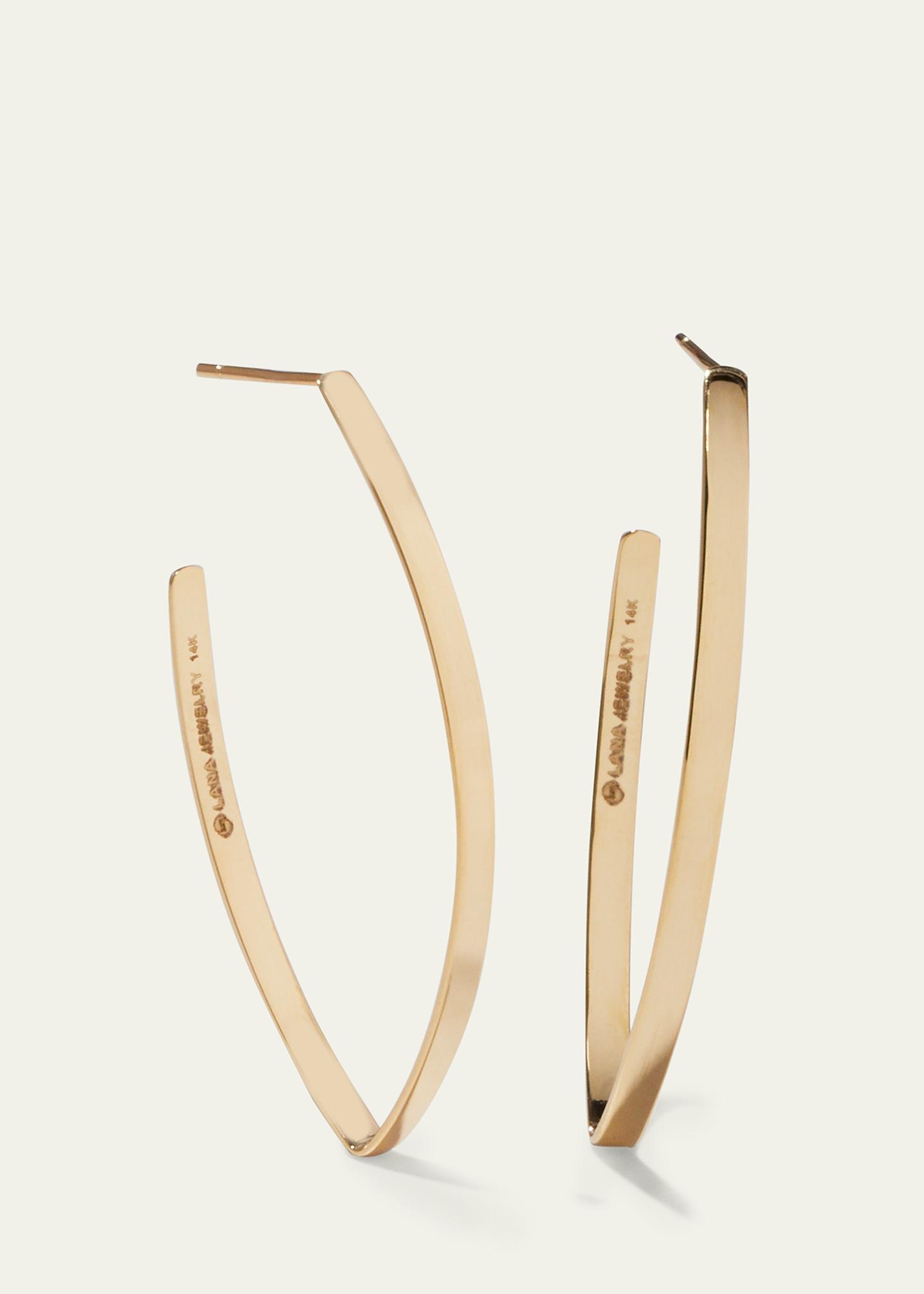 Lana 14K Gold Small Flat Blake Hoop Earrings - Bergdorf Goodman