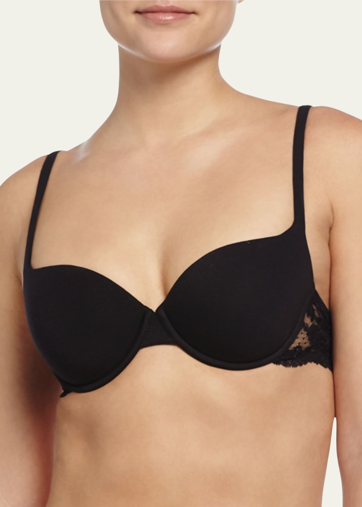 La Perla Souple Lace-trim T-shirt Bra - Black