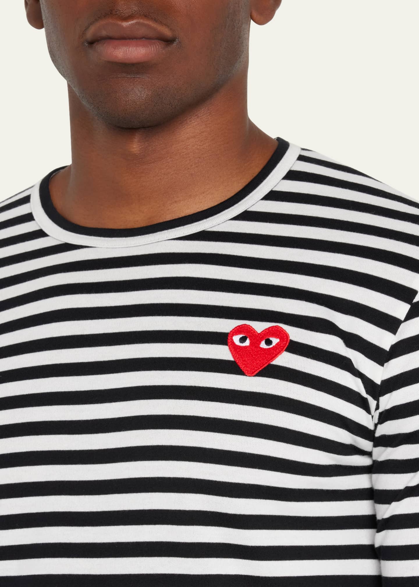 Cdg t shirt striped clearance