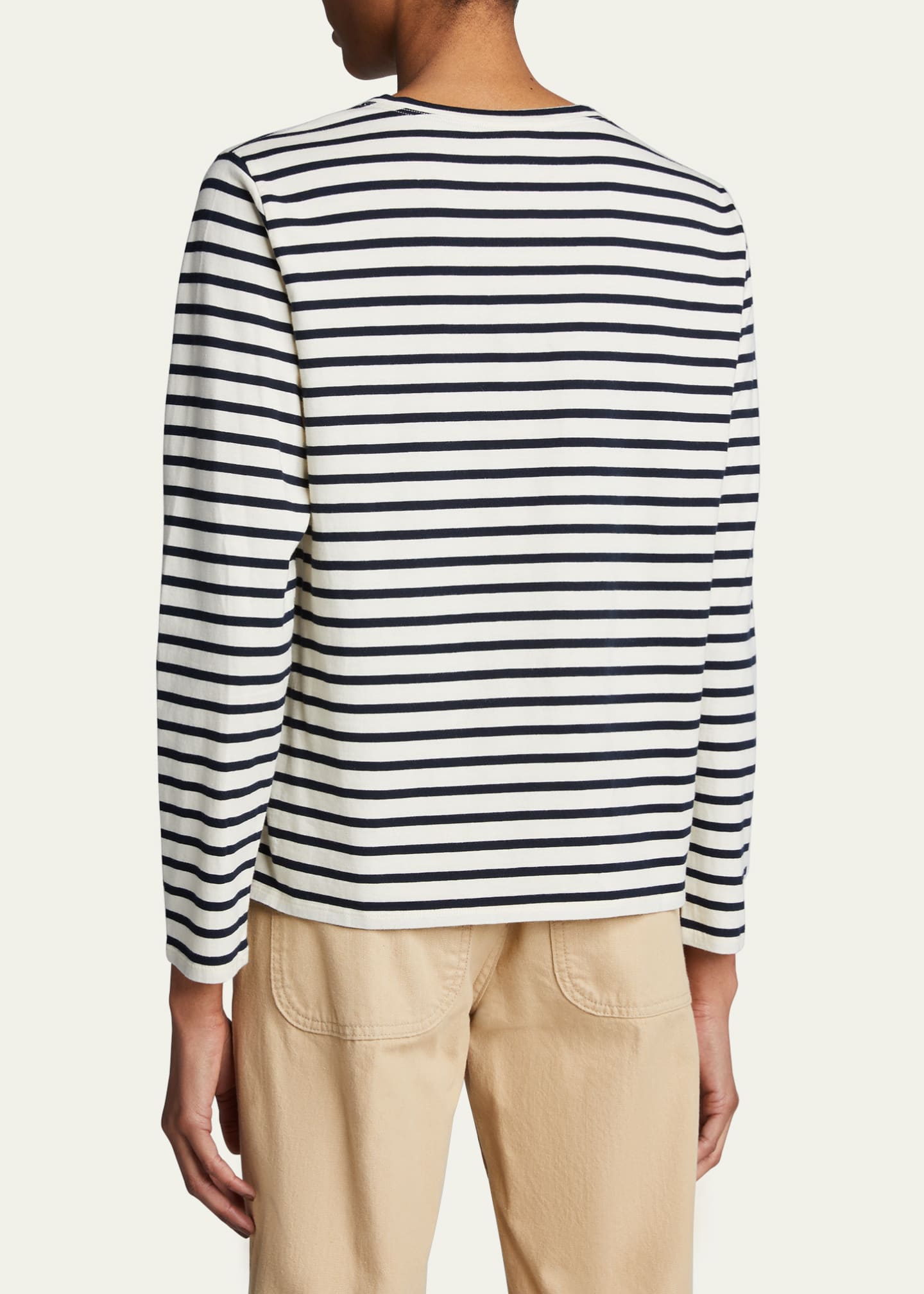 Kule Crewneck Long-Sleeve Striped Cotton Top Image 3 of 5