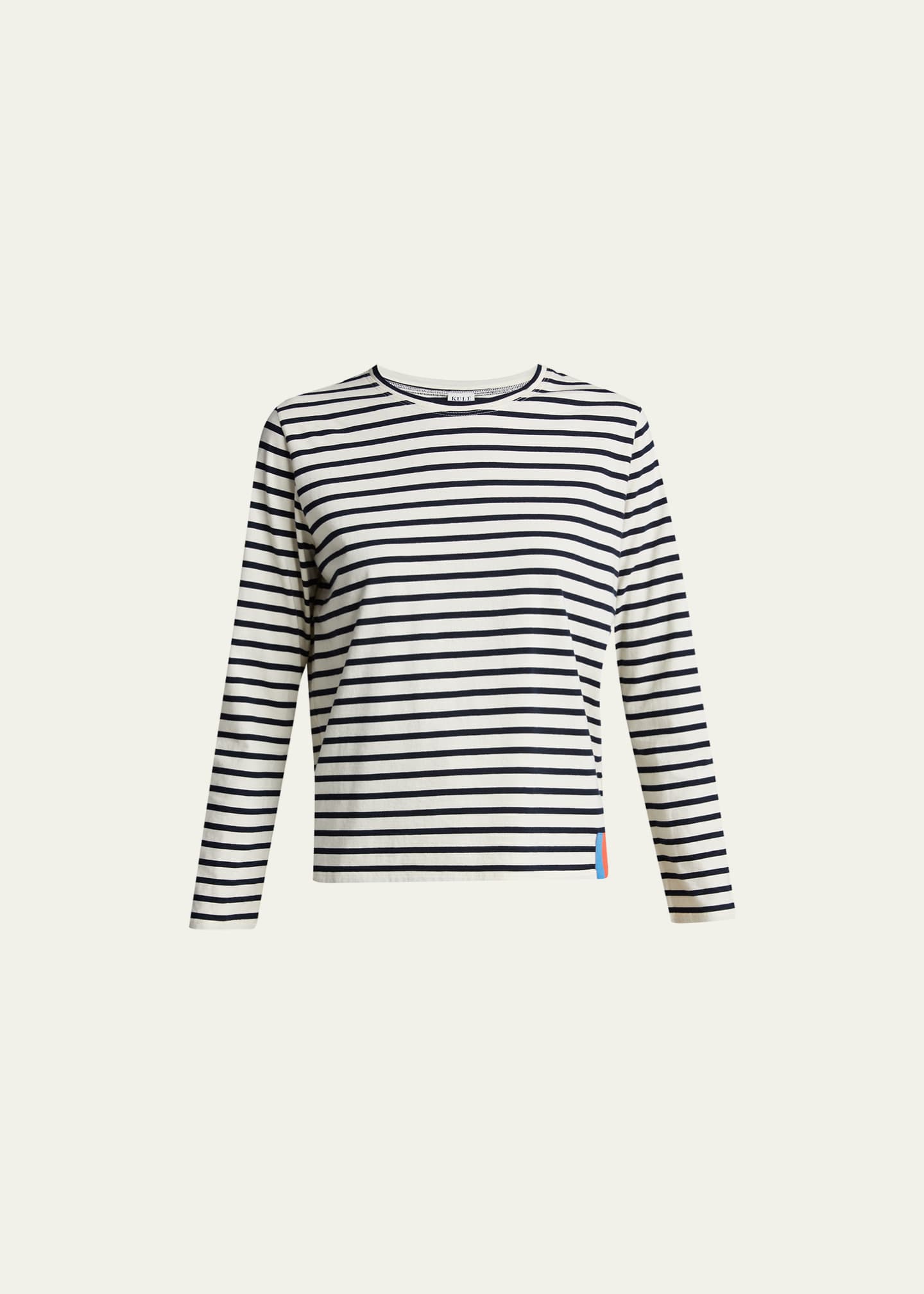 Kule Crewneck Long-Sleeve Striped Cotton Top Image 1 of 5