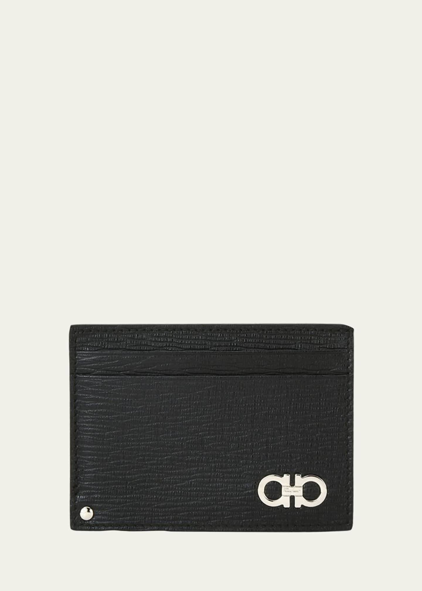 Salvatore ferragamo gancini leather wallet clearance