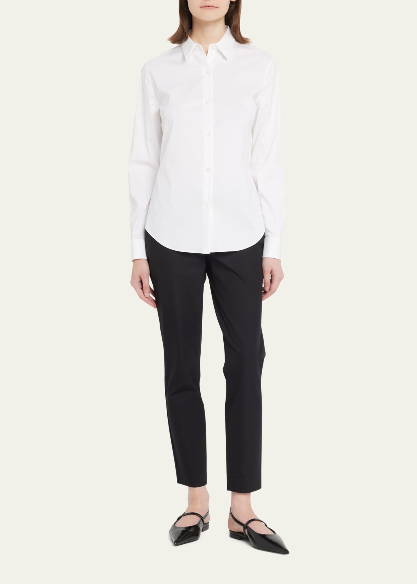 Theory Tenia Long-Sleeve Blouse Image 2 of 5
