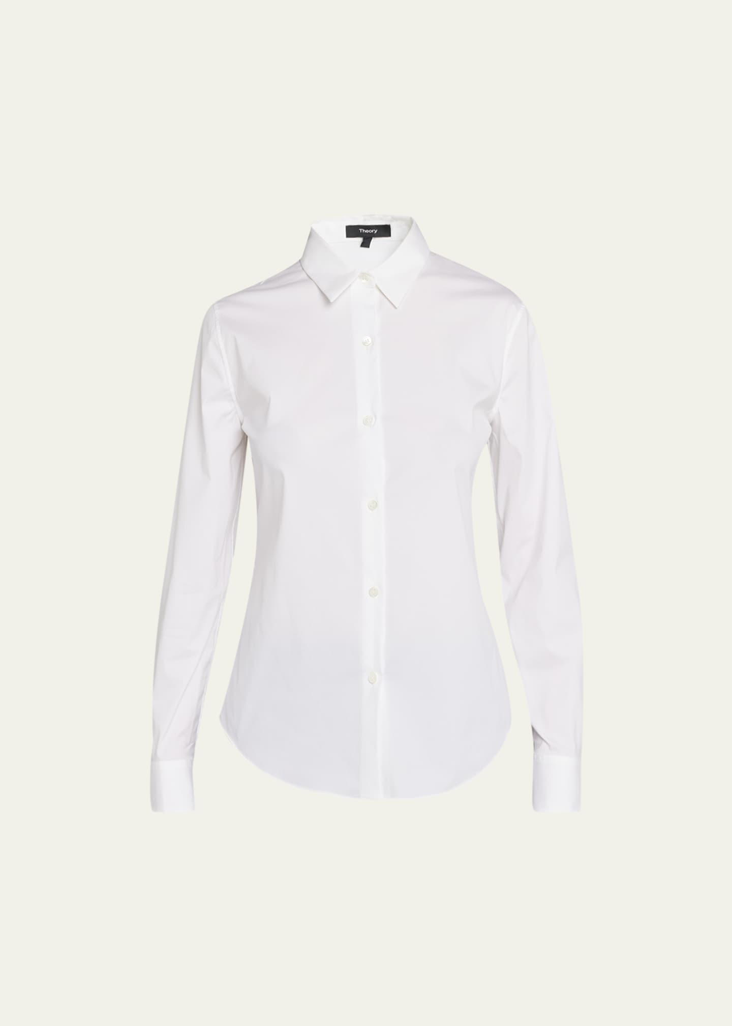 Theory Tenia Long-Sleeve Blouse Image 1 of 5