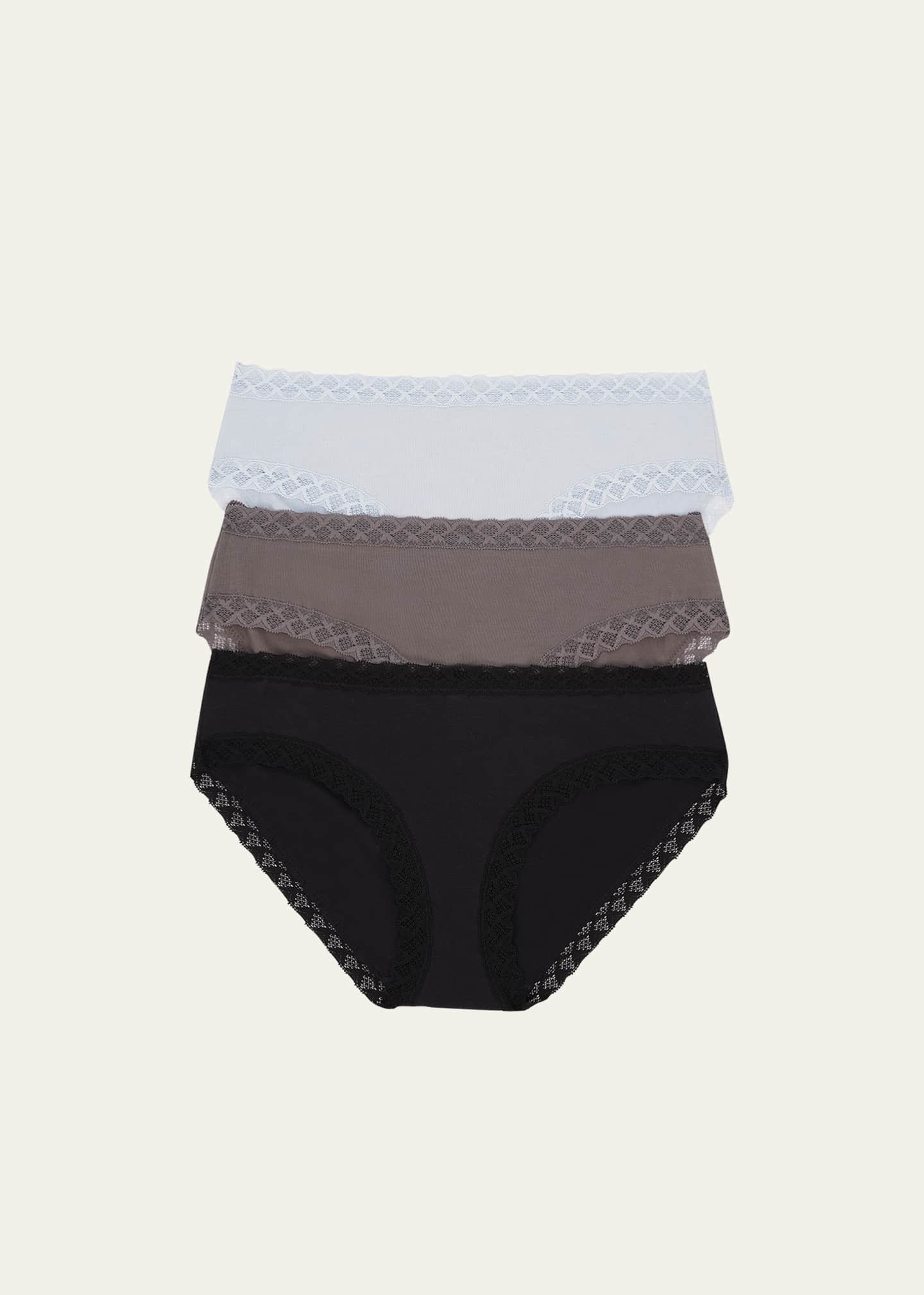Natori ThreePack Bliss Cotton Girl Briefs Bergdorf Goodman