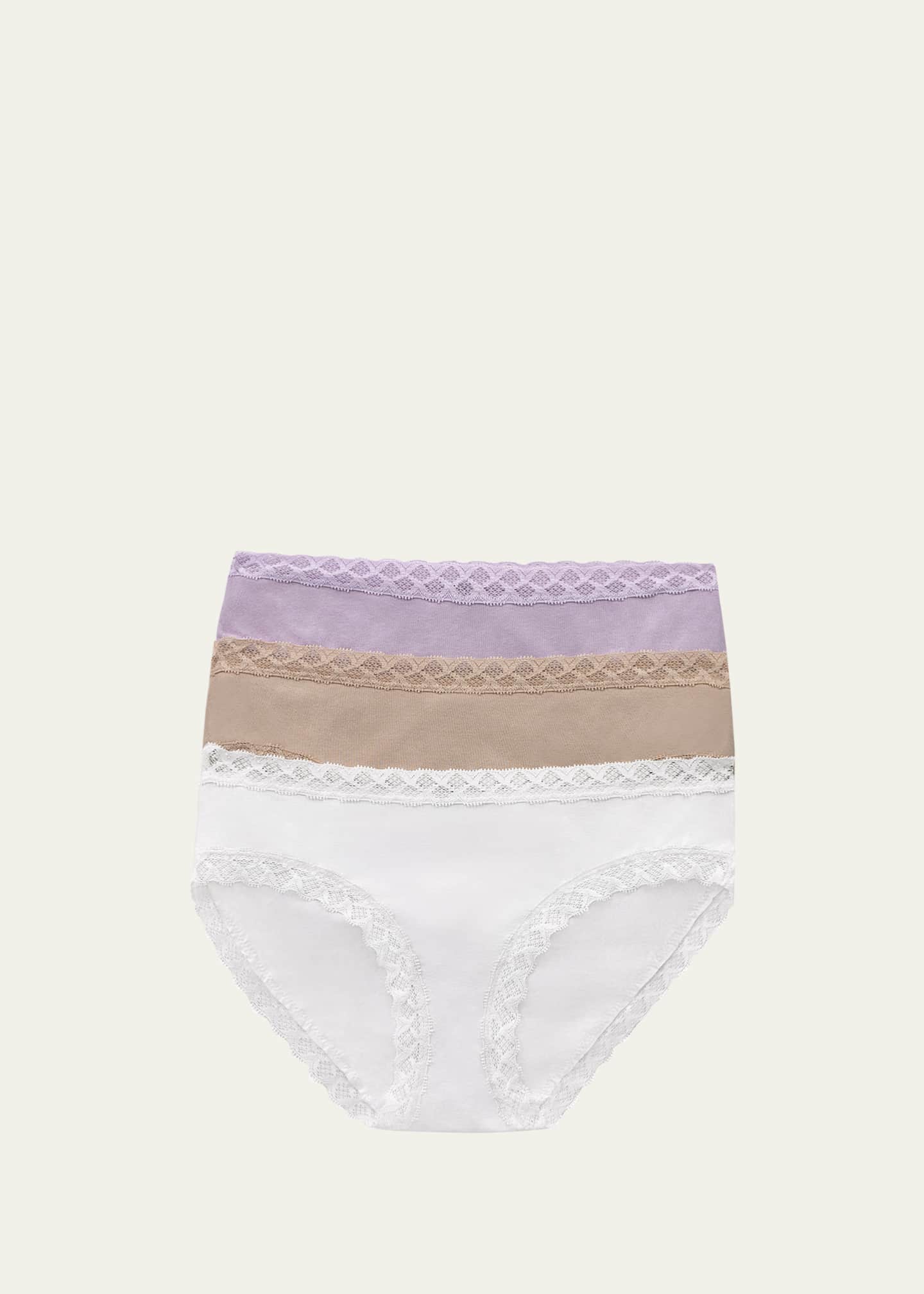 Natori ThreePack Bliss Cotton Girl Briefs Bergdorf Goodman