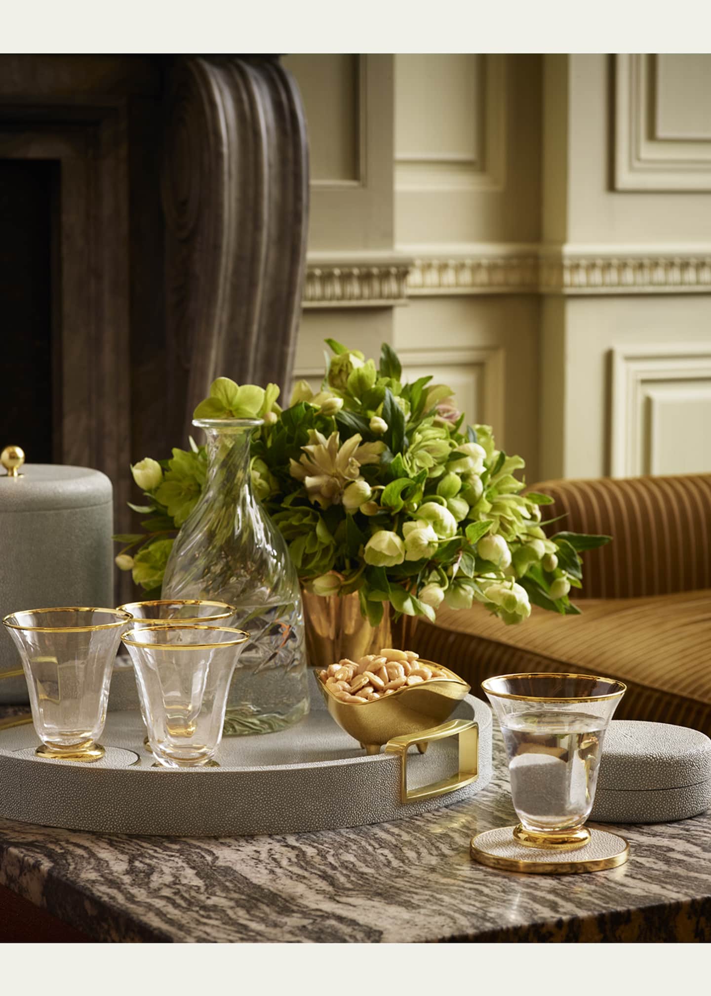 AERIN Faux Shagreen Ice Bucket, Chocolate Image 3 of 3