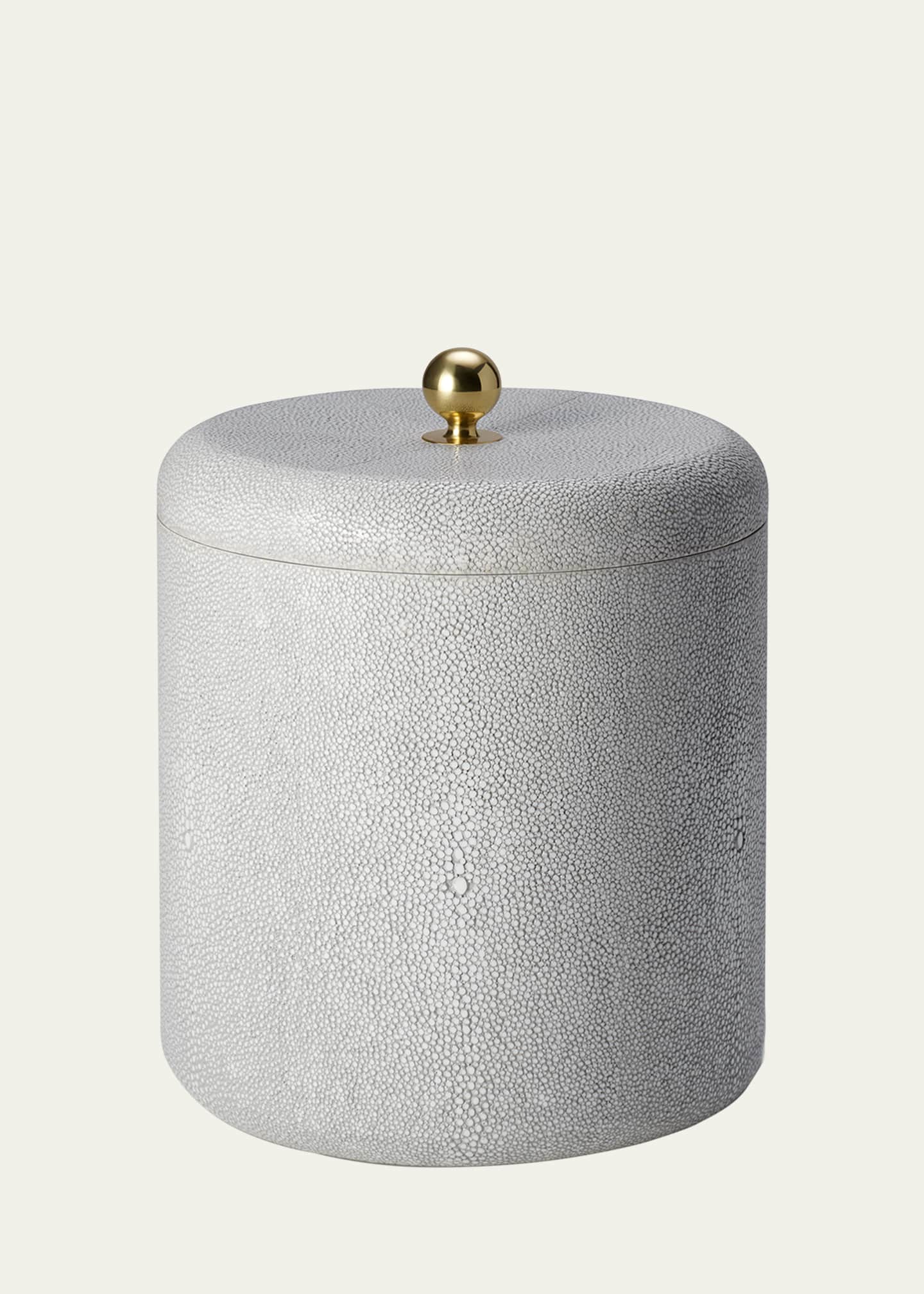 AERIN Faux Shagreen Ice Bucket, Chocolate Image 1 of 3