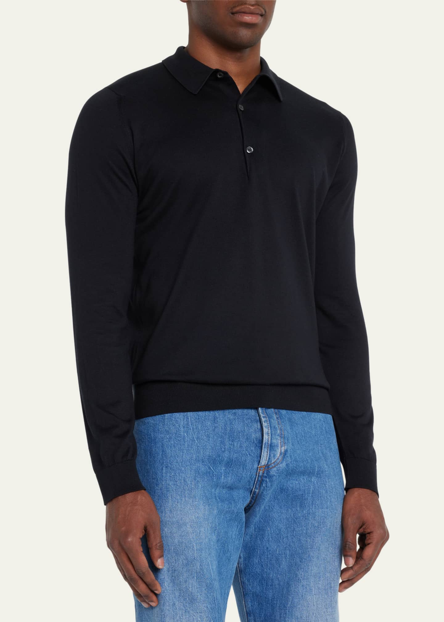 John Smedley Men's Bradwell Standard-Fit Polo Shirt Image 4 of 5