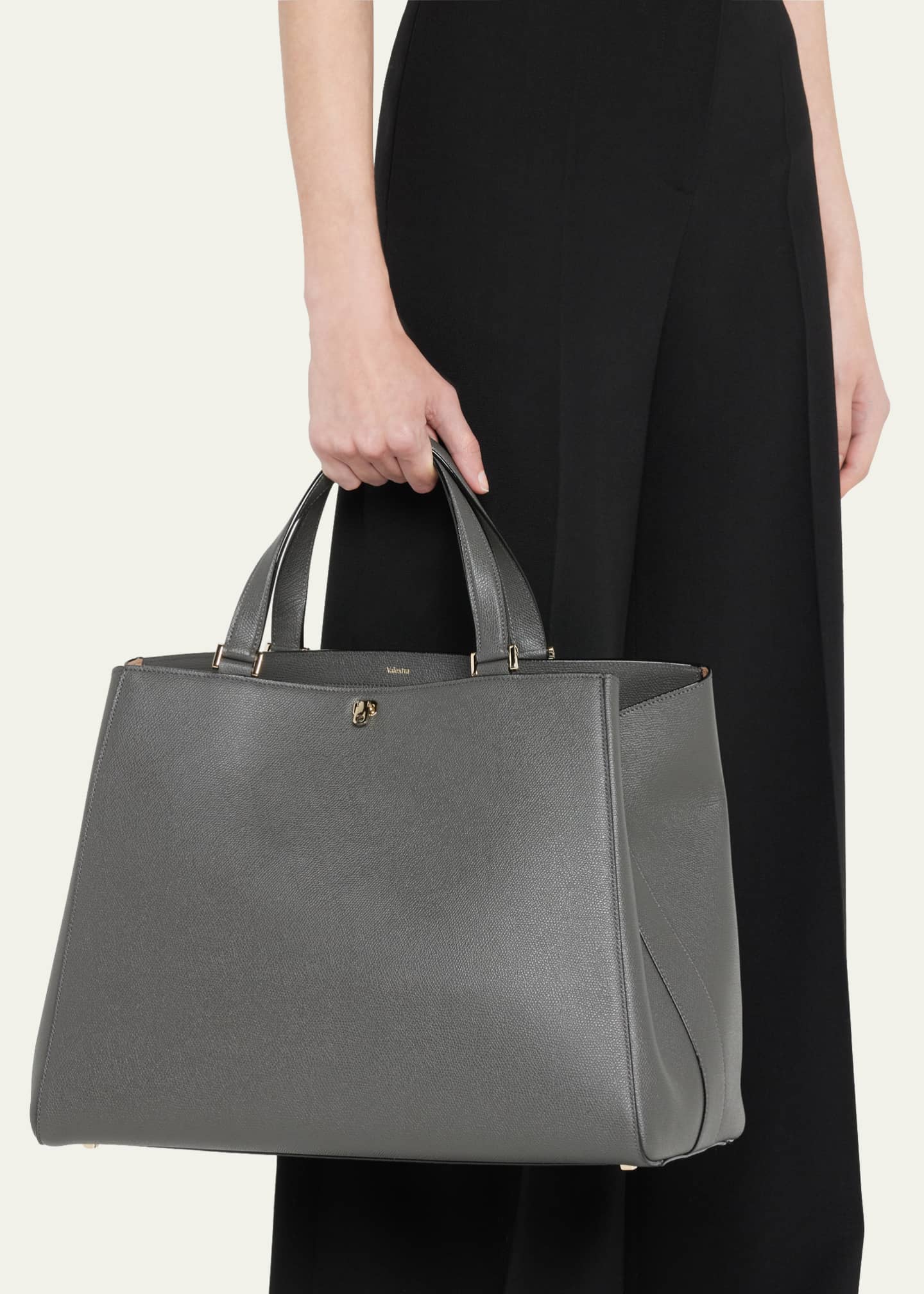 Valextra Brera Large Leather TopHandle Tote Bag Bergdorf Goodman