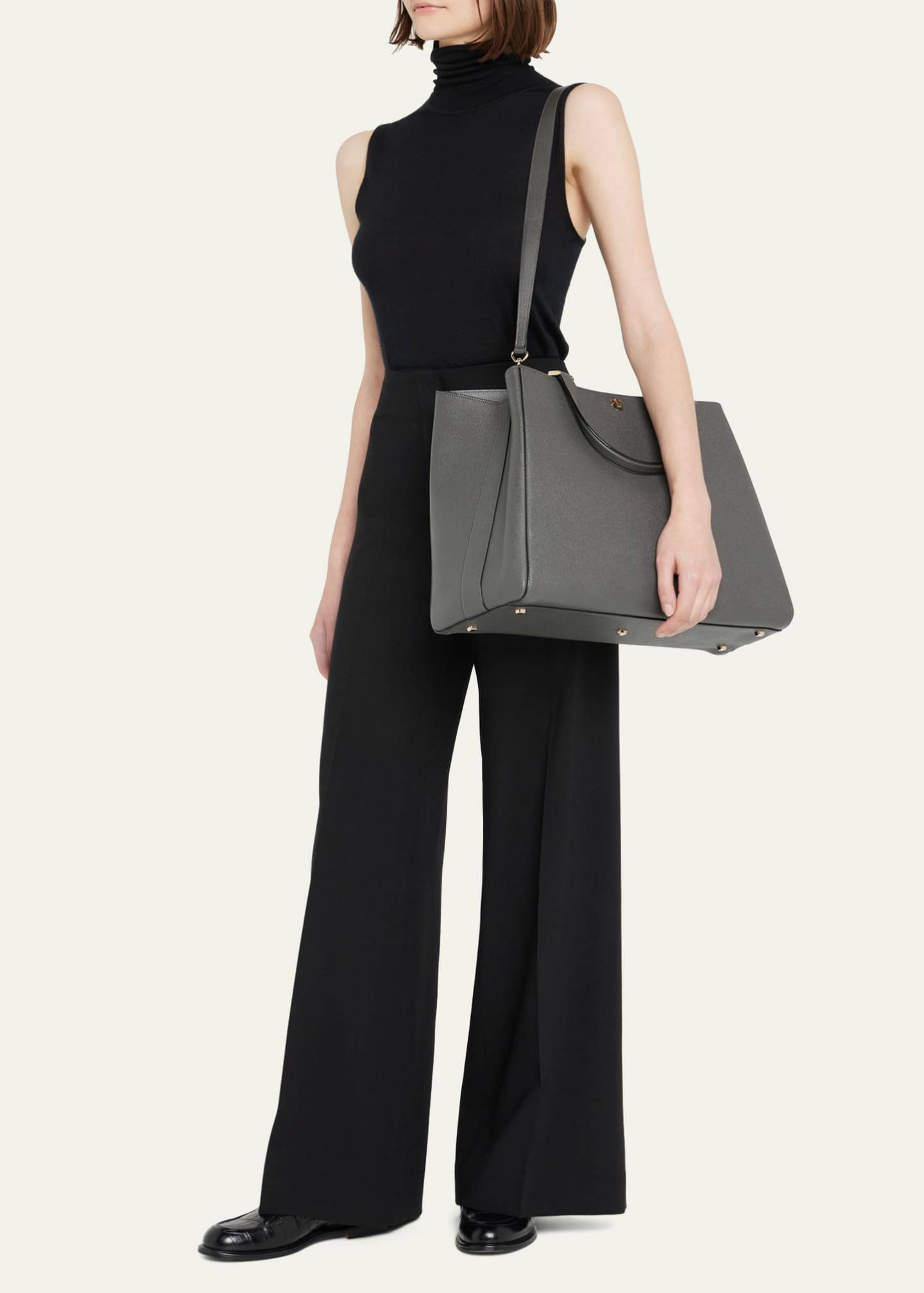 Valextra Brera Large Leather TopHandle Tote Bag Bergdorf Goodman