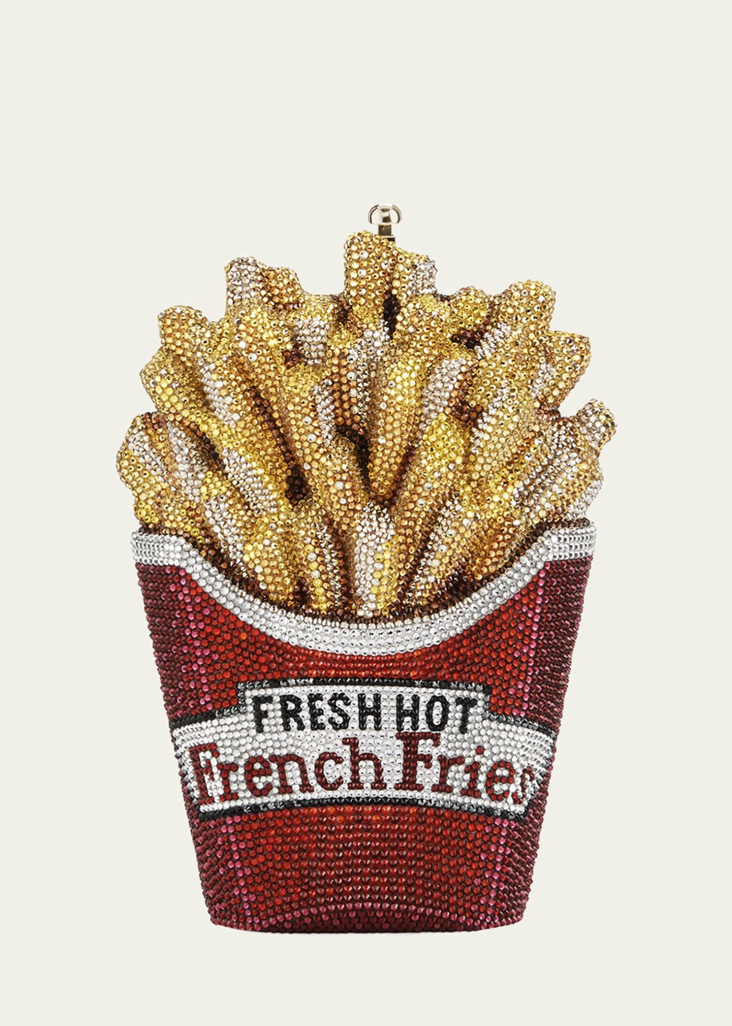 Judith Leiber Fresh Hot French Fries Crystal Minaudiere Clutch Bag