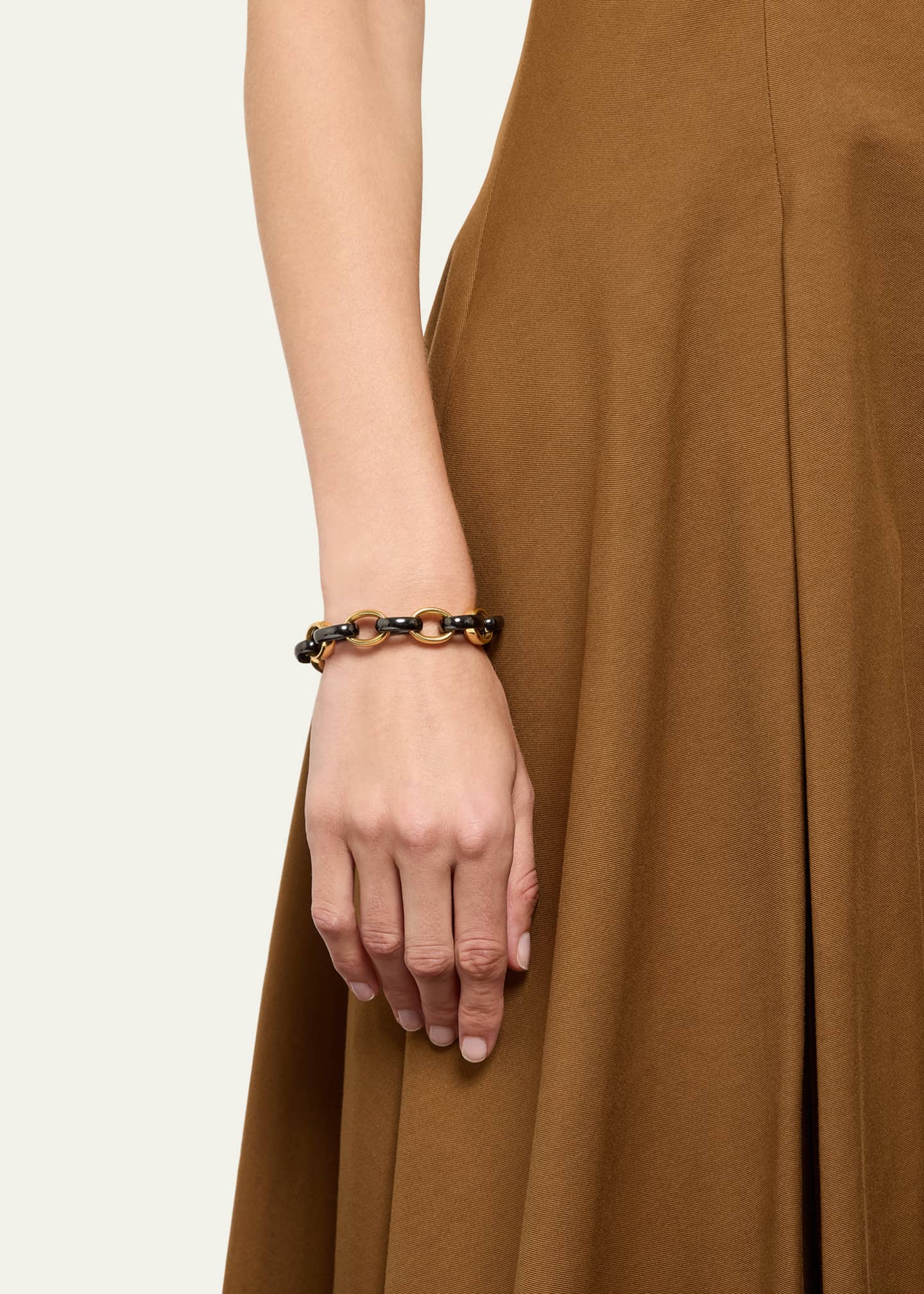 Monica Rich Kosann Marilyn Black Ceramic Link Bracelet Image 2 of 4