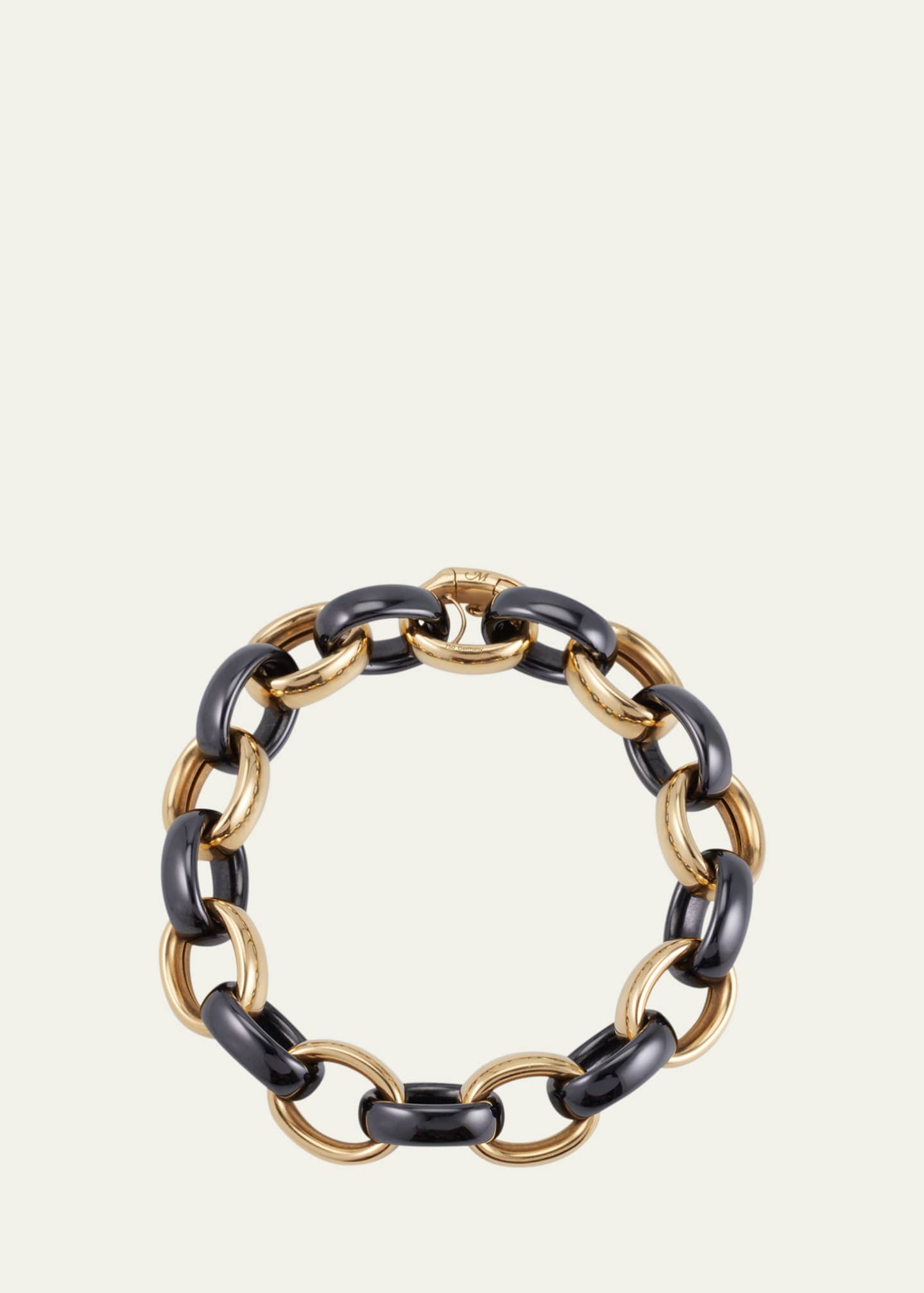 Monica Rich Kosann Marilyn Black Ceramic Link Bracelet Image 1 of 4