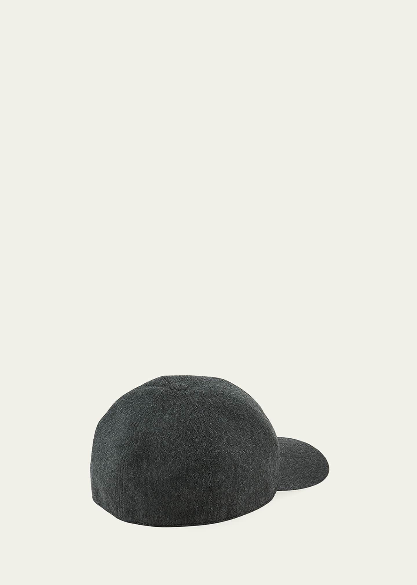 Bergdorf Goodman Men's Solid Cashmere Baseball Cap Image 2 of 2