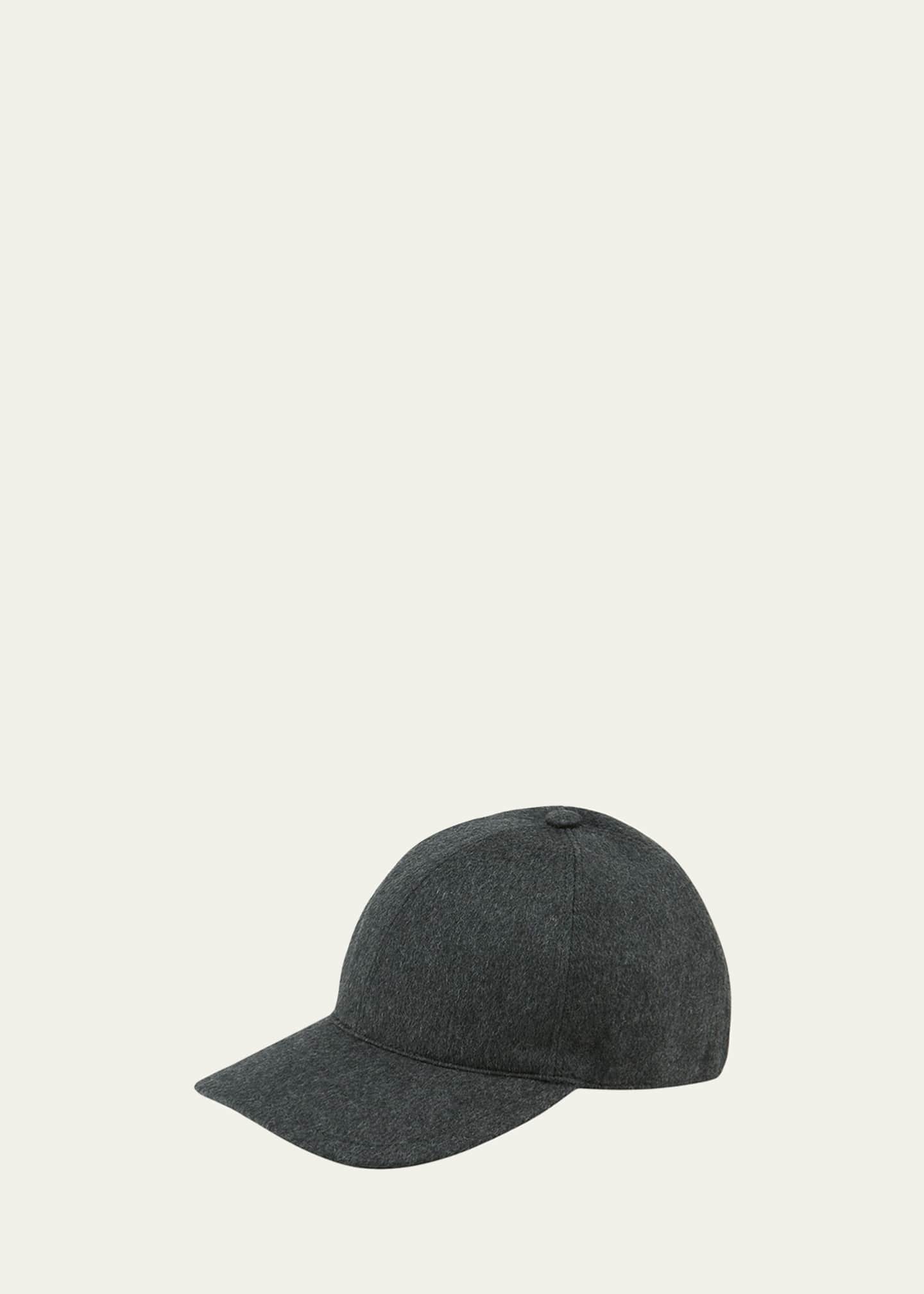 Bergdorf Goodman Men's Solid Cashmere Baseball Cap Image 1 of 2