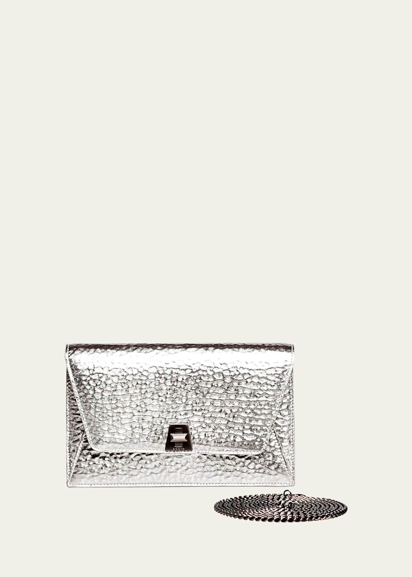 Akris Anouk Hammered Leather Envelope Clutch Bag Image 1 of 3