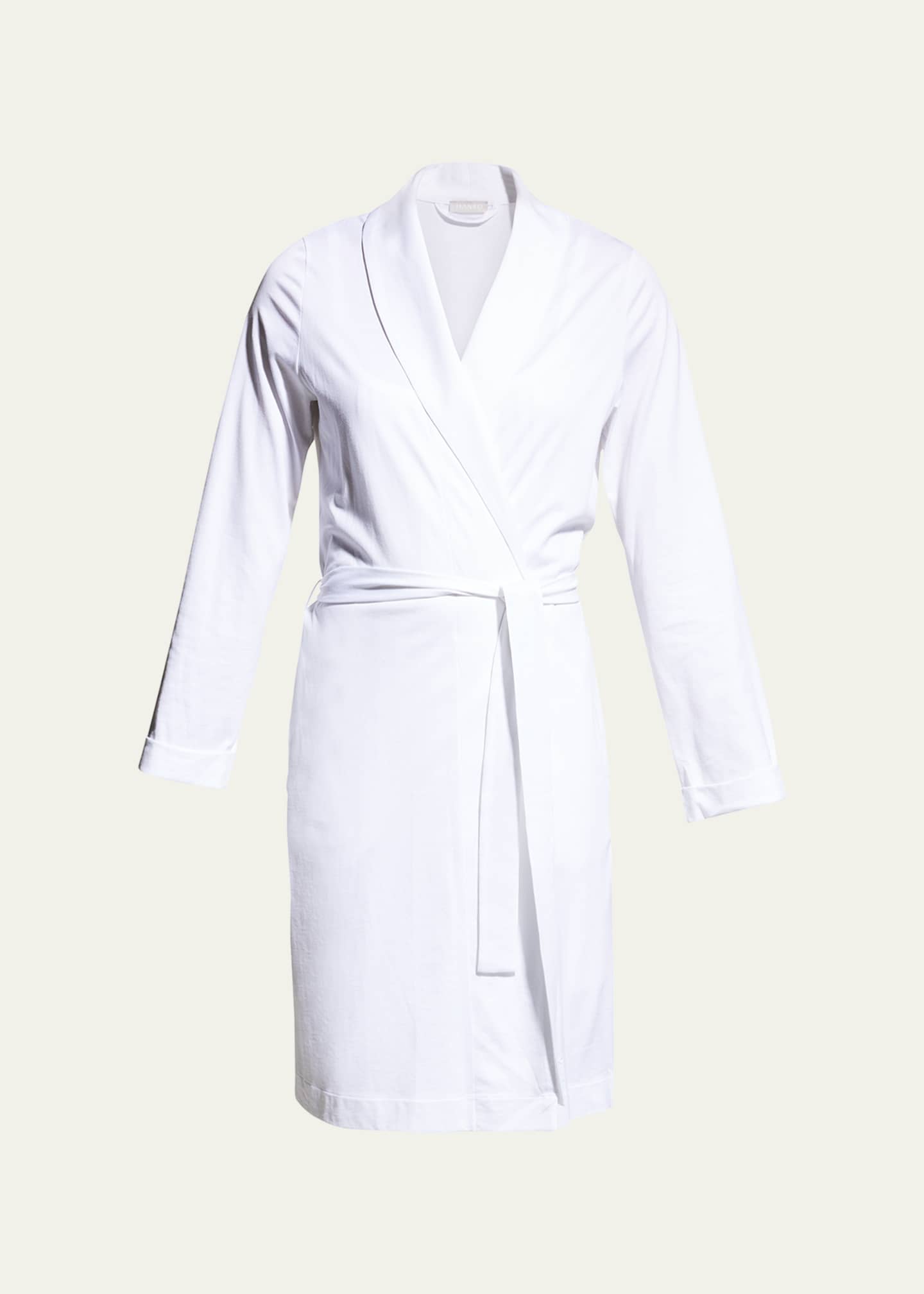 Hanro Cotton Jersey Short Robe Bergdorf Goodman
