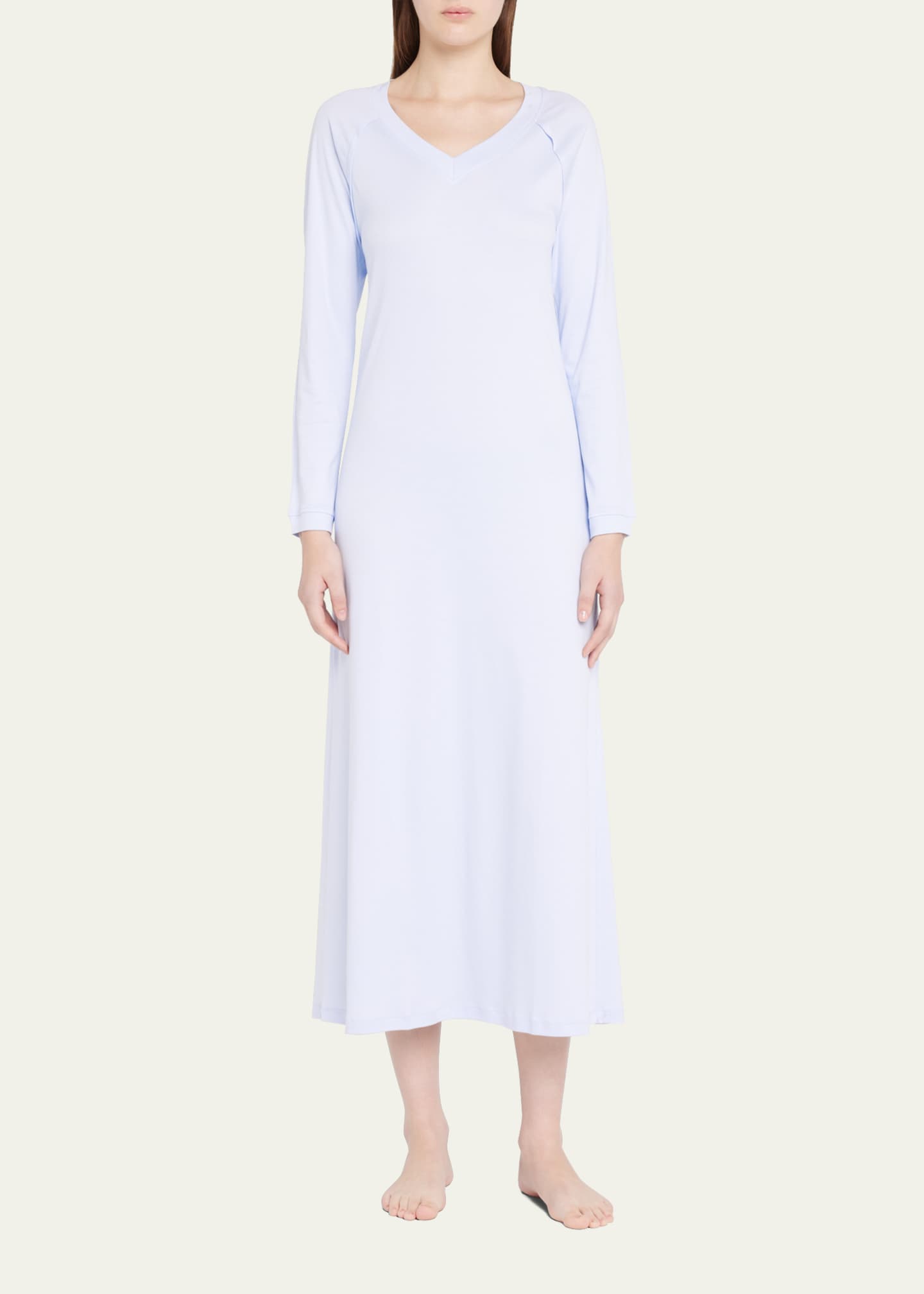 Hanro Pure Essence Long-Sleeve Nightgown Image 2 of 5