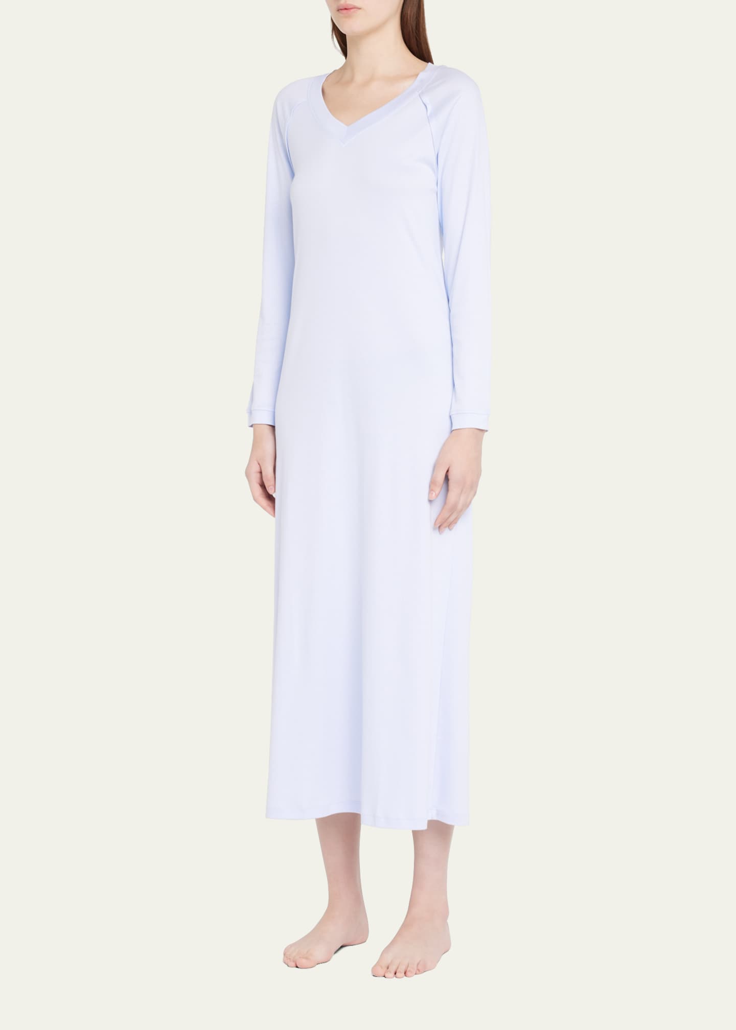 Hanro Pure Essence Long-Sleeve Nightgown Image 4 of 5