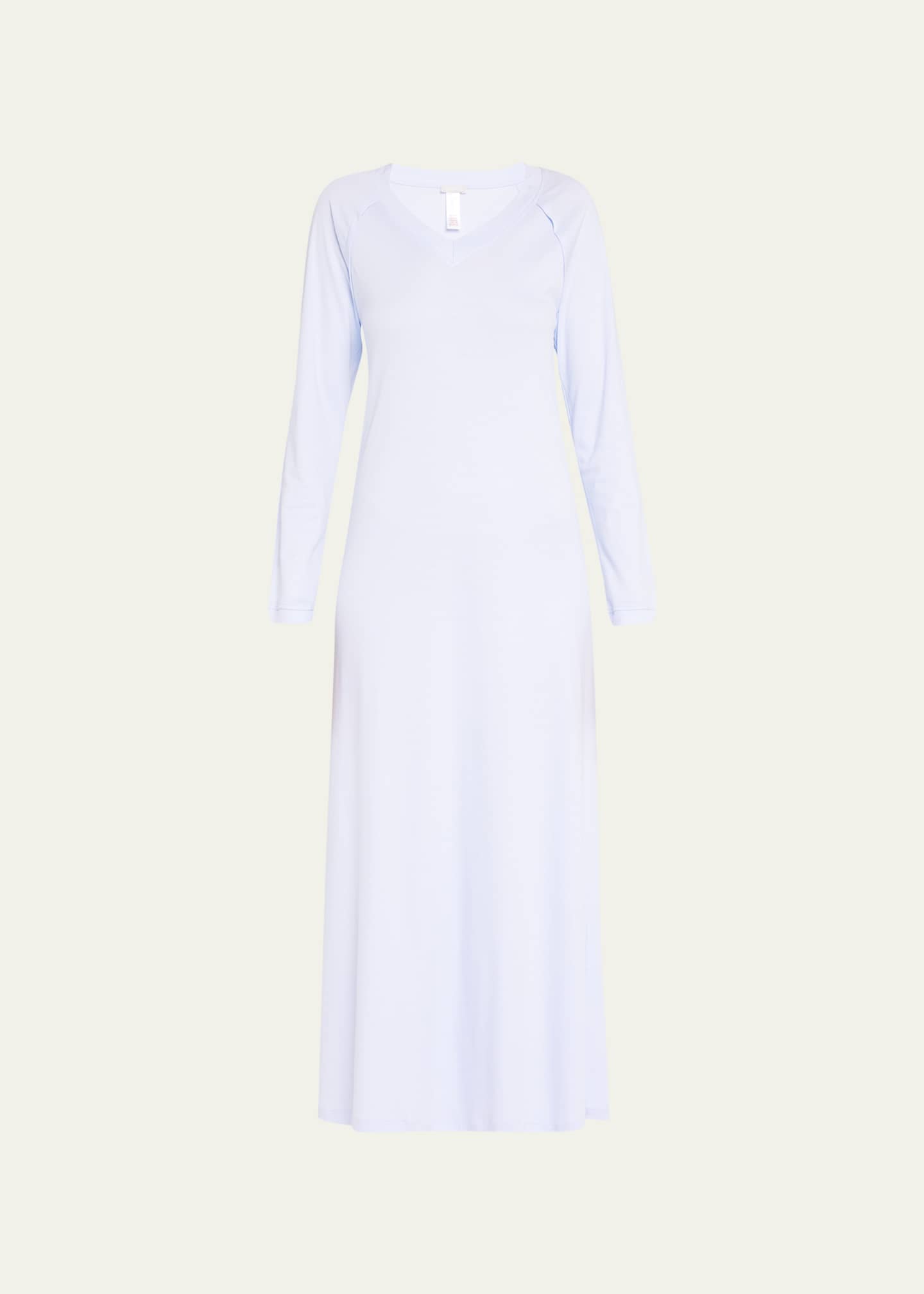 Hanro Pure Essence Long Sleeve Nightgown Bergdorf Goodman