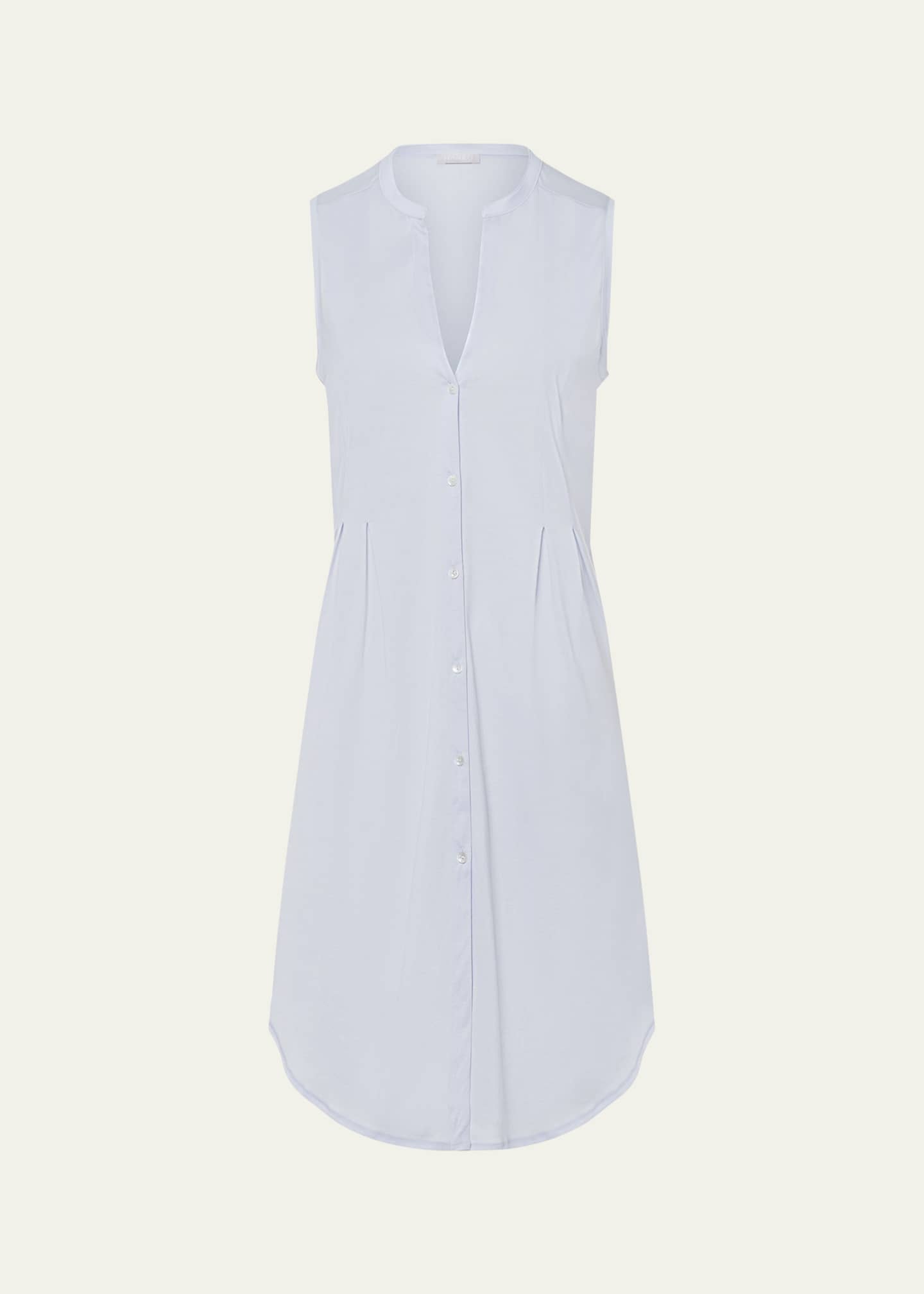 Hanro Cotton Deluxe Sleeveless Shirtwaist Nightgown Image 1 of 4