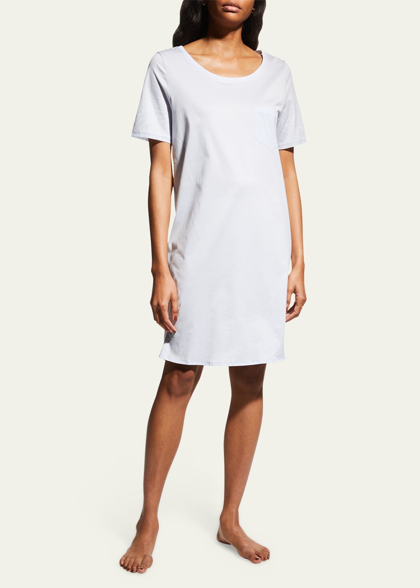 Hanro Cotton Deluxe Short-Sleeve Big Sleepshirt Image 4 of 5