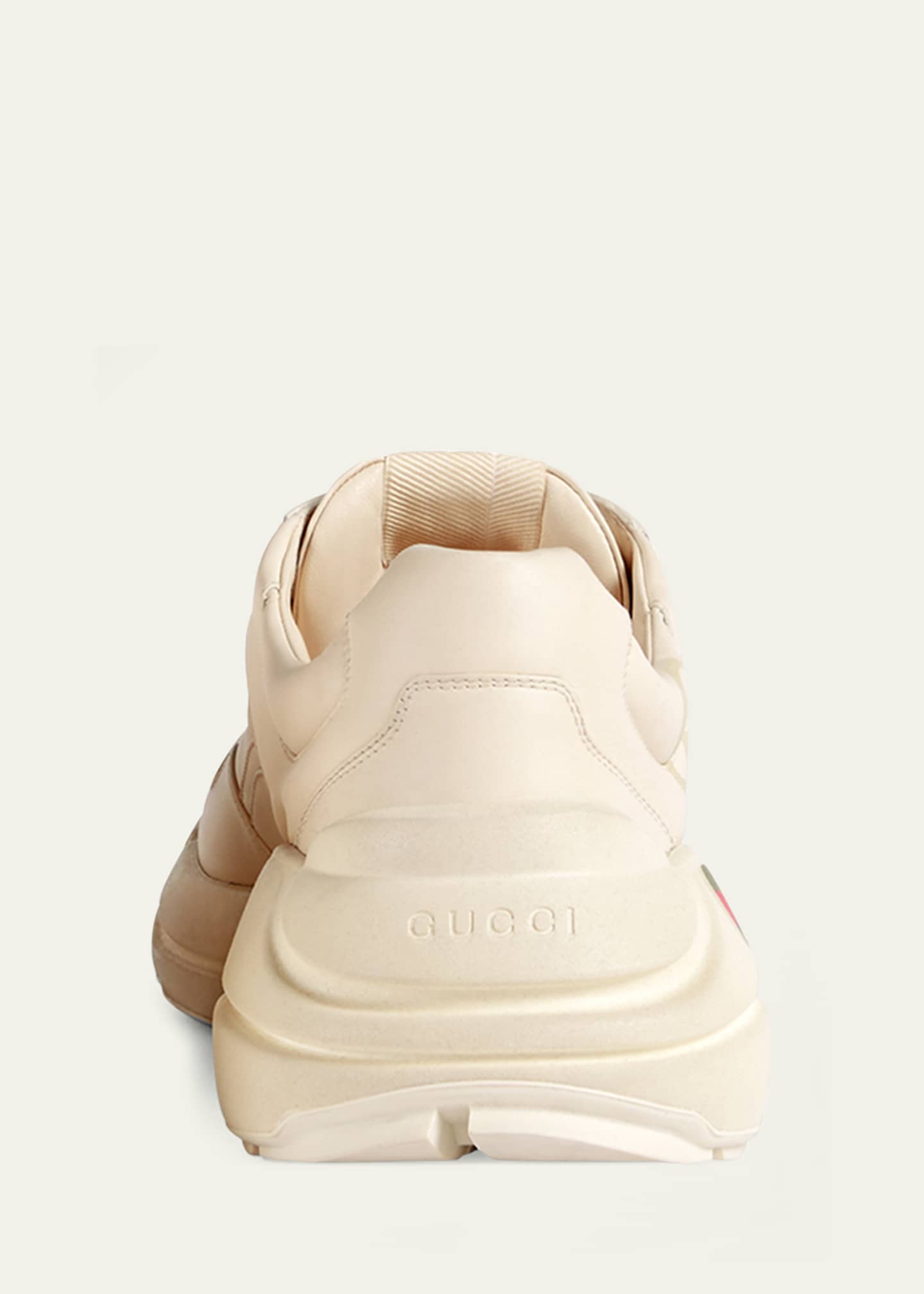 Gucci Men's Rhyton Logo Leather Sneakers Image 2 of 2