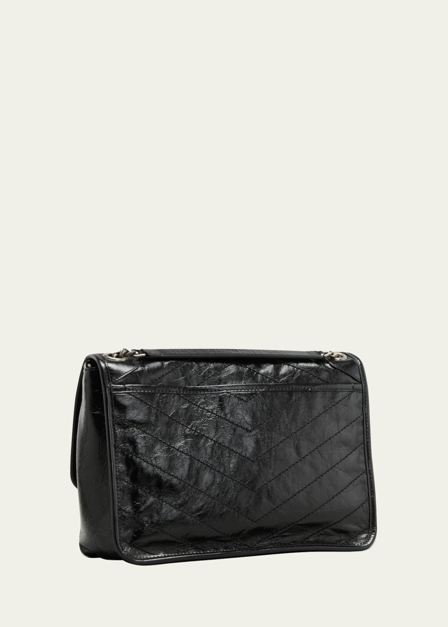 Saint Laurent Niki Medium Flap YSL Shoulder Bag in Crinkled
