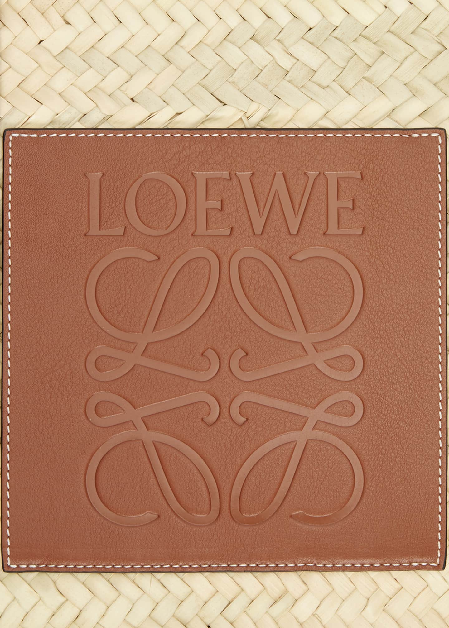 Loewe Basket Bag Large in Palm Leaf with Leather Handles Image 6 of 6