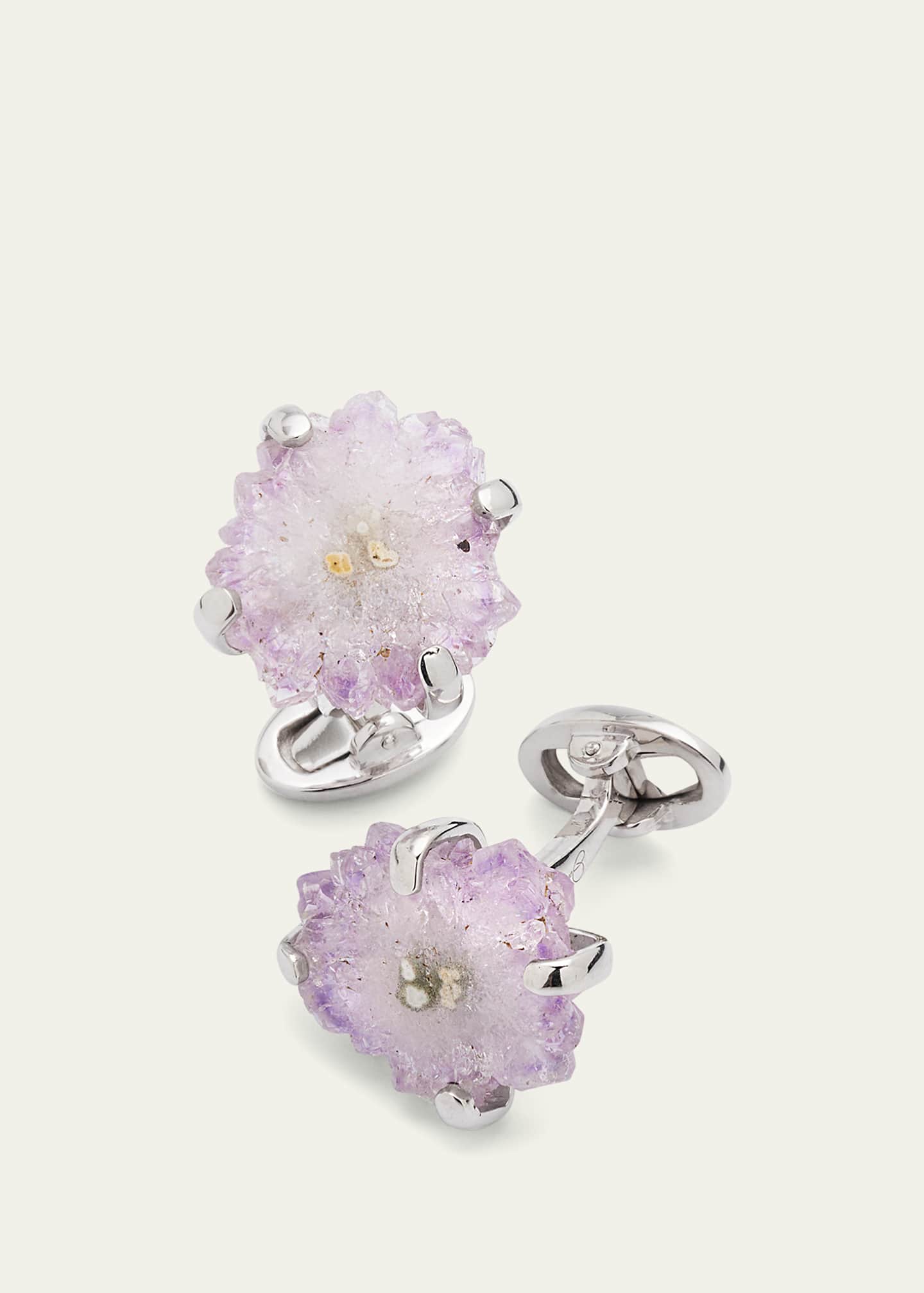 Jan Leslie Silver Stalactite Cuff Links, Purple Image 3 of 4