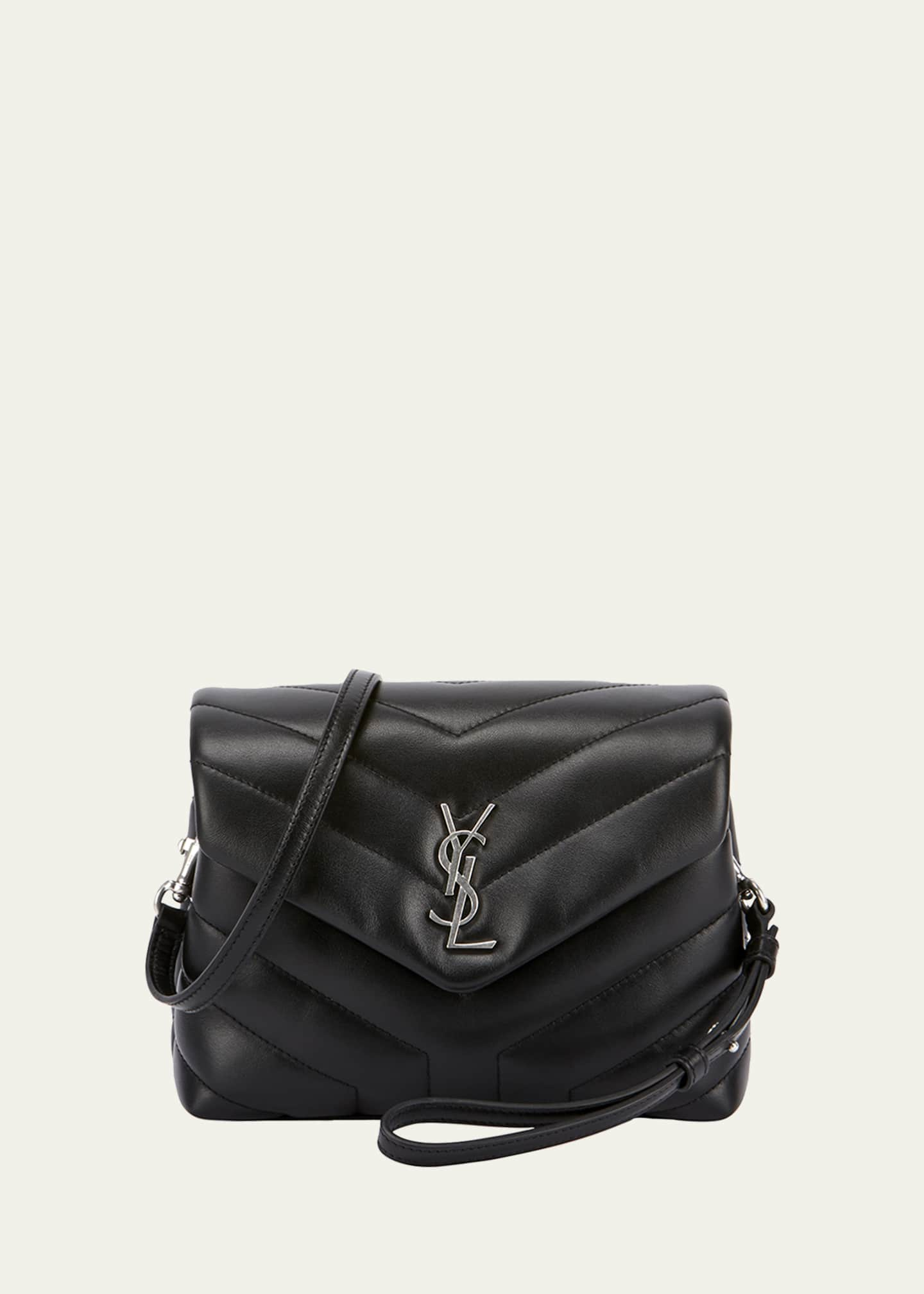 Saint Laurent Toy Loulou Leather Crossbody Bag - Black