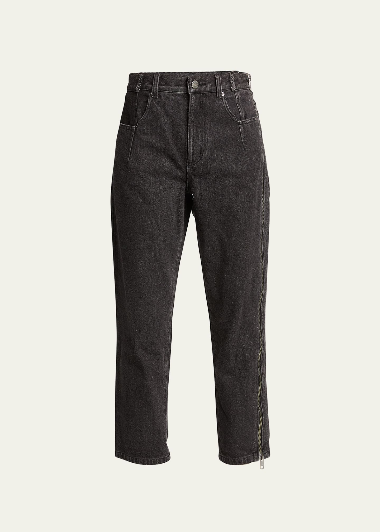 Riot Pastor Equipment 3.1 Phillip Lim Straight-Leg Cropped Jeans with Side Zipper Detail -  Bergdorf Goodman