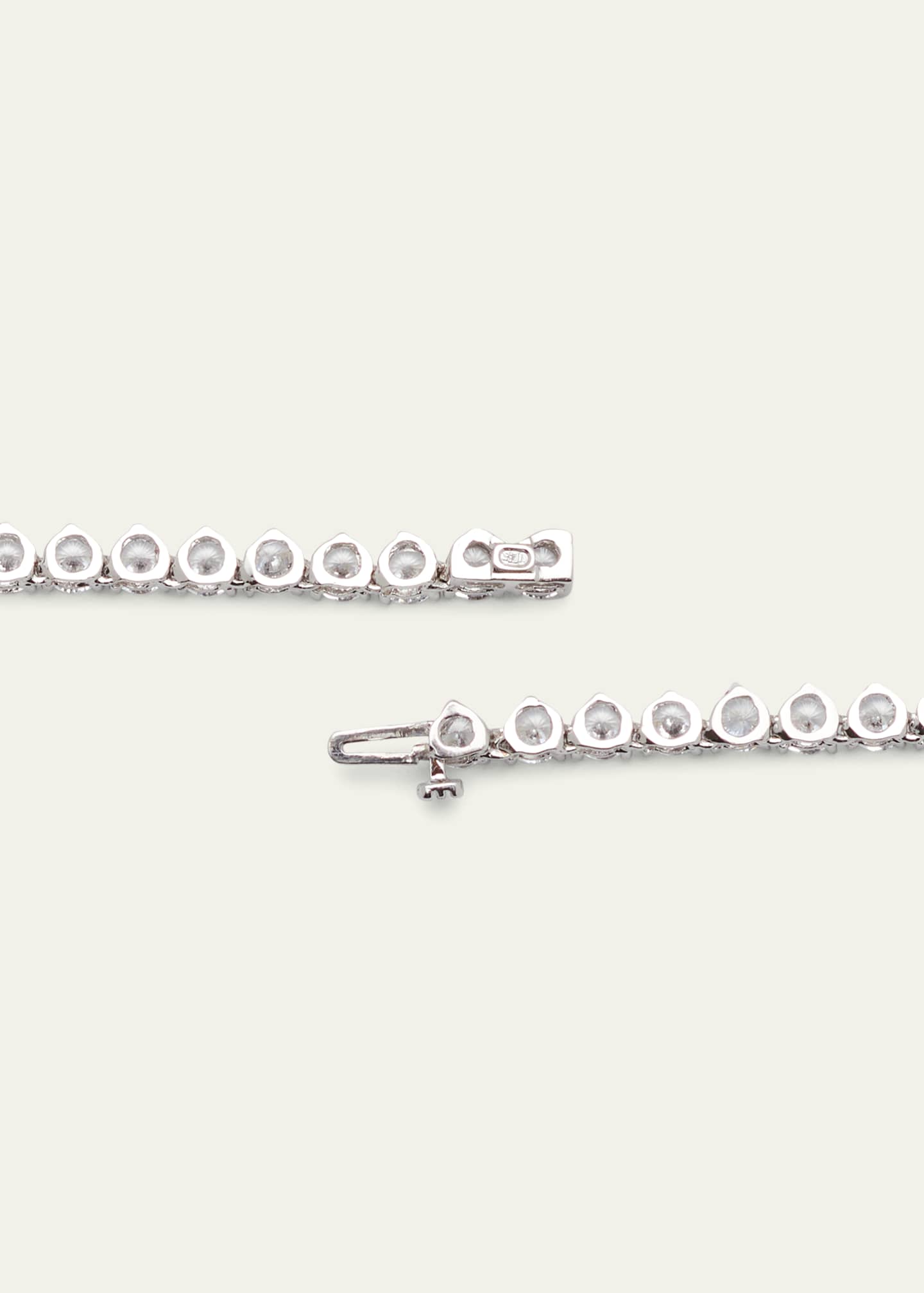 Fantasia by DeSerio 0.25 Carats Per Station Three-Prong CZ Tennis Necklace Image 3 of 3