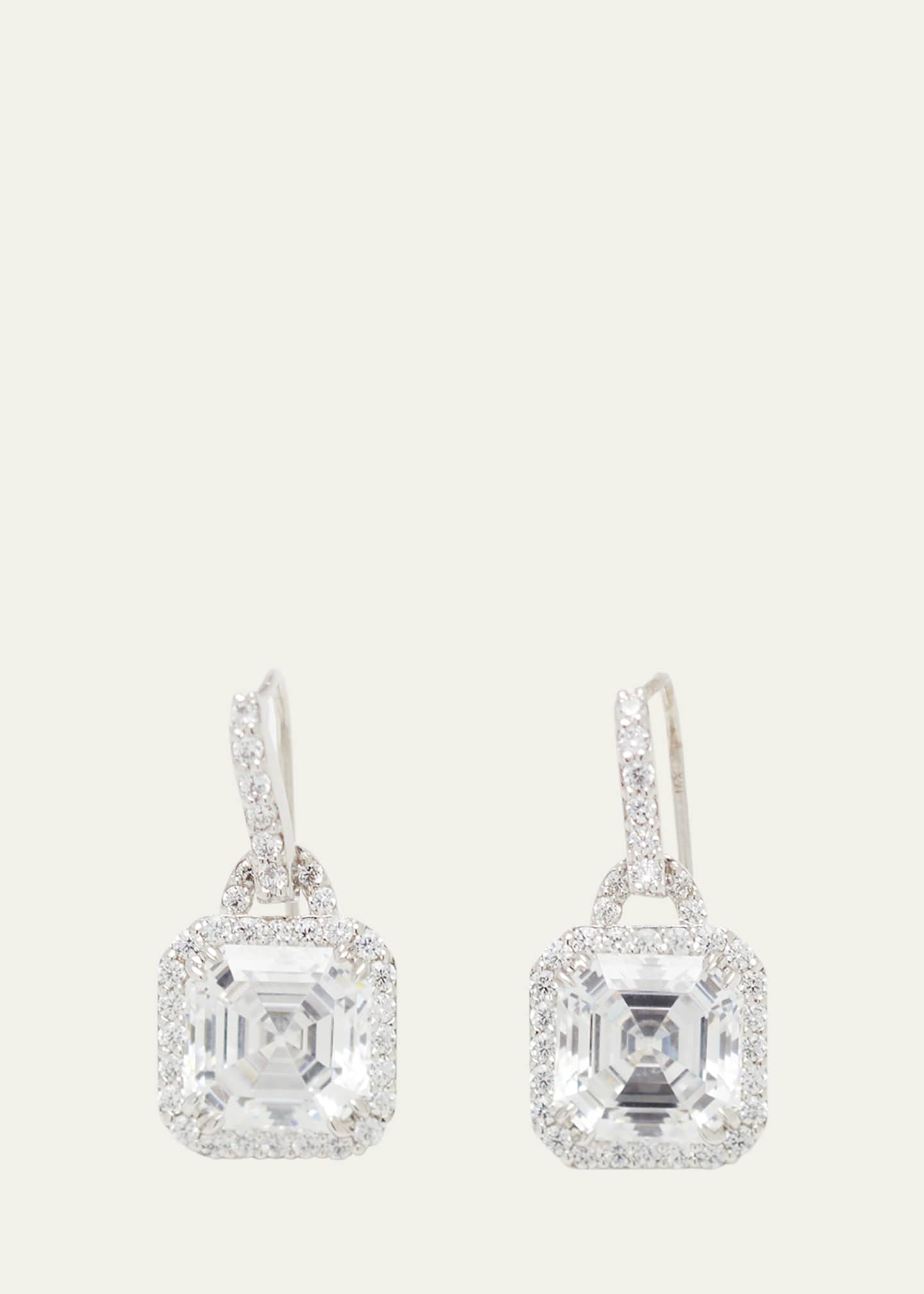Asscher cut 2025 cz earrings