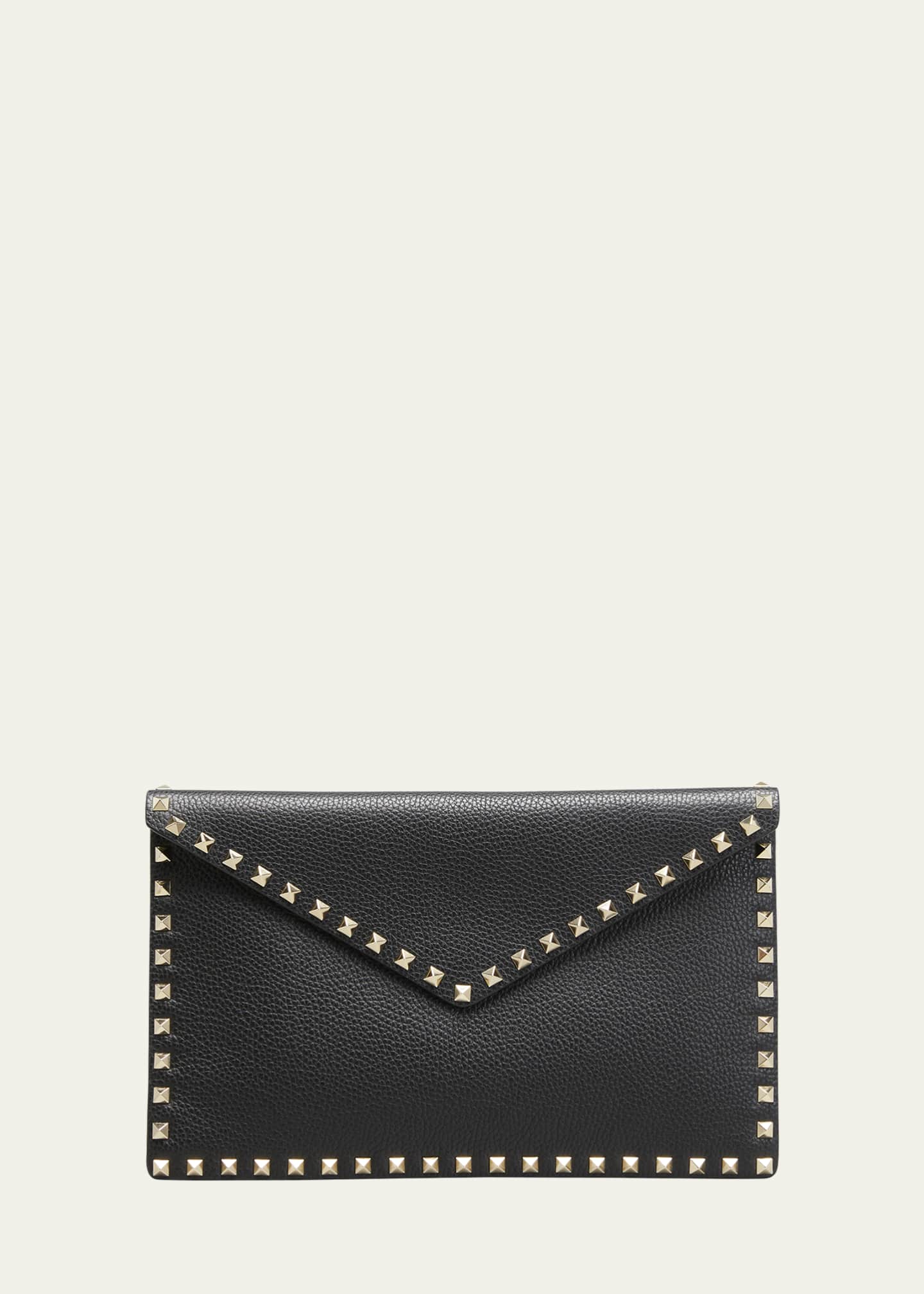 VALENTINO Large Rockstud Leather Top Handle Bag
